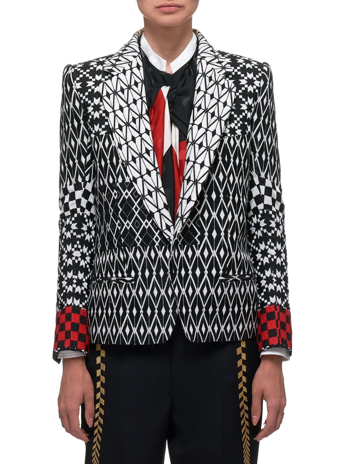 Haider Ackermann Last Size Haider Ackermann Embroidered Pattern Mix Blazer Size XS / US 0-2 / IT 36-38 - 1 Thumbnail