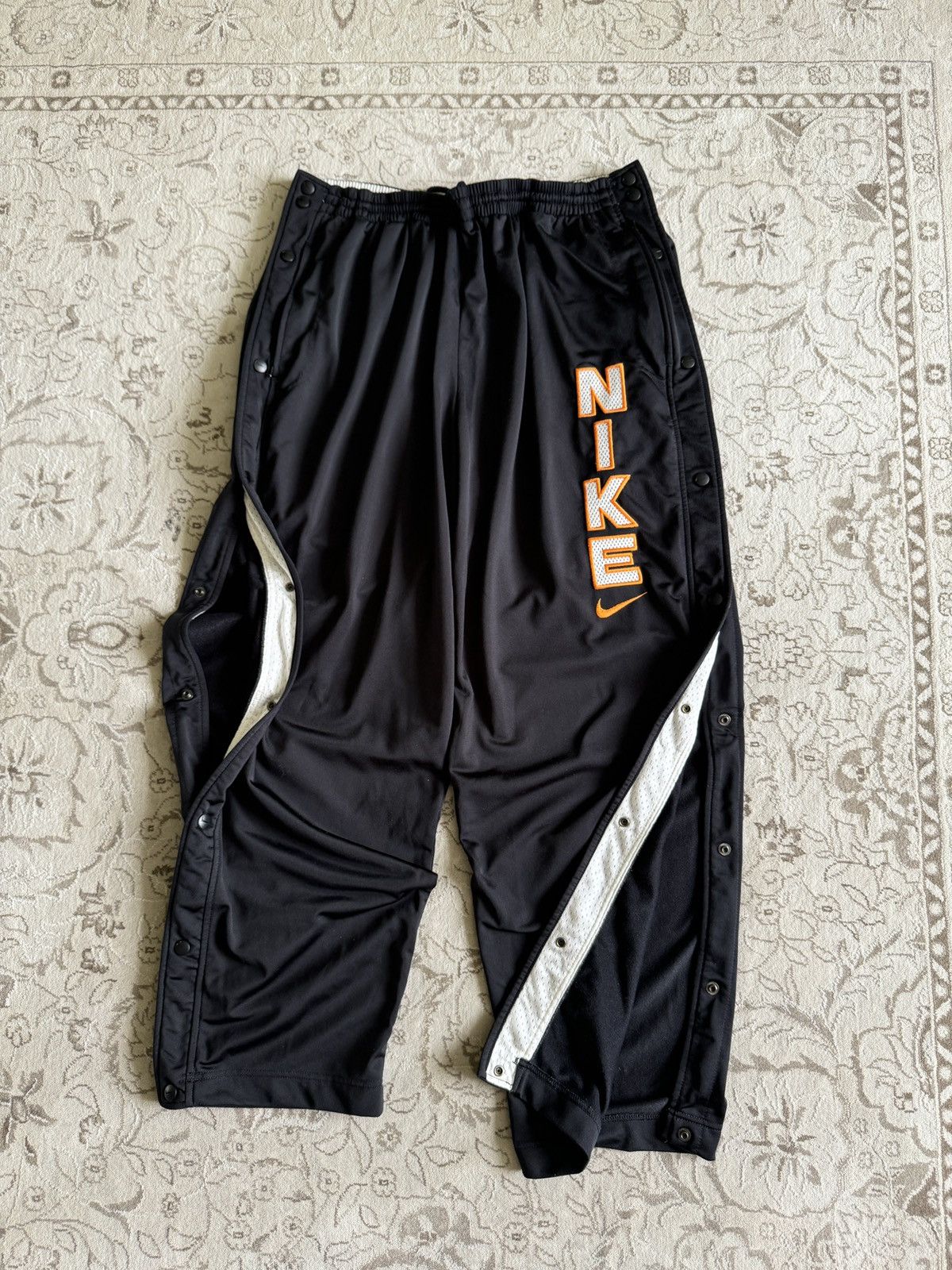Nike Vintage 90s Nike Baggy Track Pants Big Logo Button Up Swoosh Size US 36 / EU 52 - 4 Thumbnail