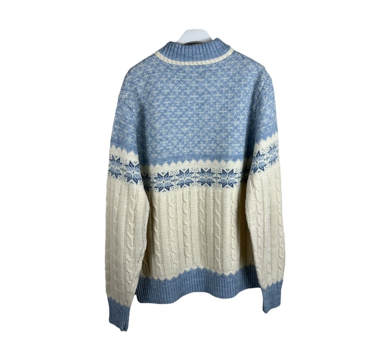 Jantzen × Vintage Vintage Jantzen patterned cable knit wool sweater snowflake Size US L / EU 52-54 / 3 - 2 Thumbnail