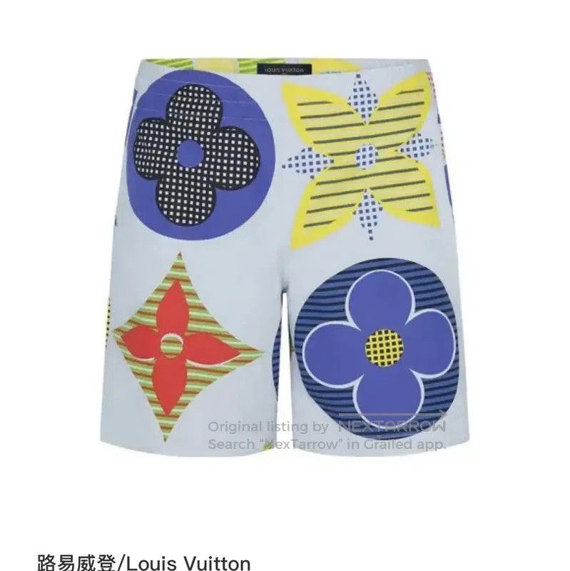 Louis Vuitton Louis Vuitton Blue Nylon Logo Men's Shorts . Size US 26 / EU 42 - 5 Thumbnail