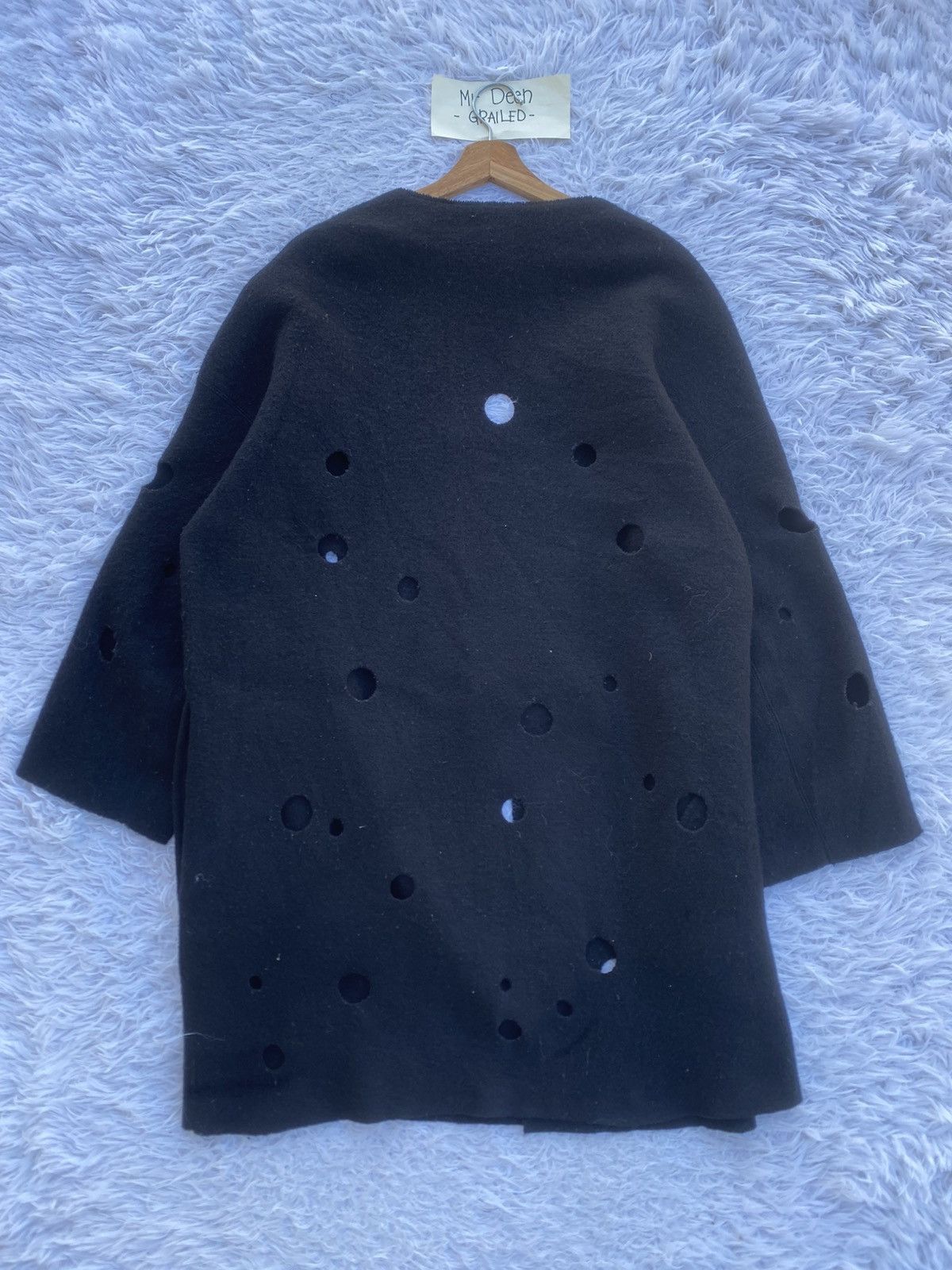 Armani Exchange Rare Armani Exchange Winter Wool Distressed Hole Jacket Size US L / EU 52-54 / 3 - 23 Thumbnail