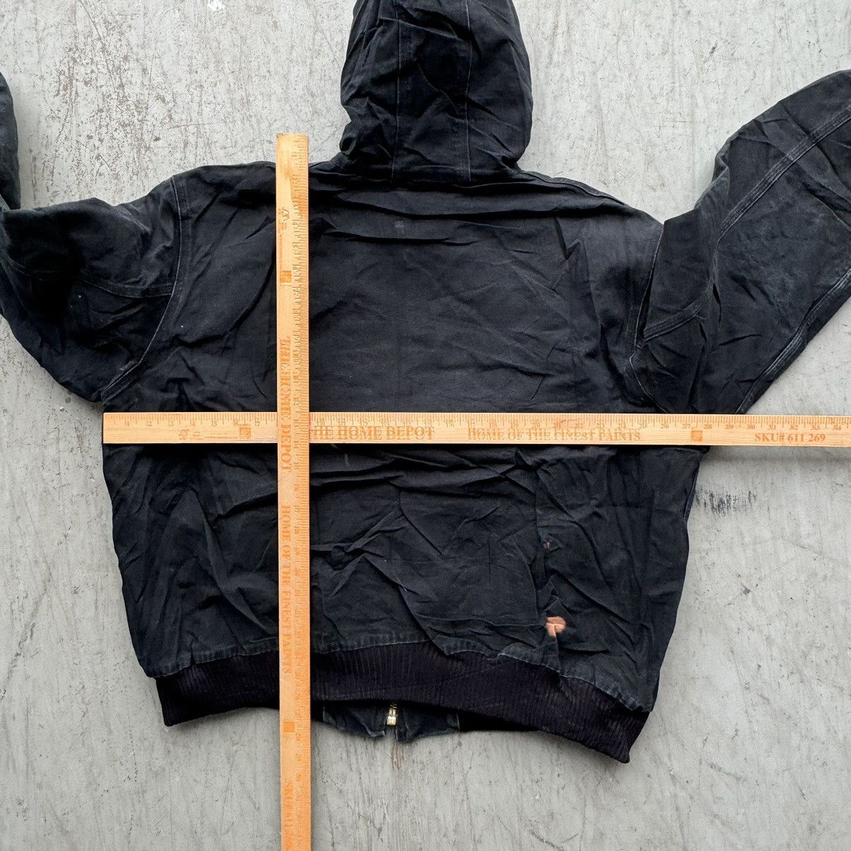Carhartt × Vintage Vintage 90s Carhartt Black Faded Distressed Hooded Jacket Size US XXL / EU 58 / 5 - 4 Thumbnail
