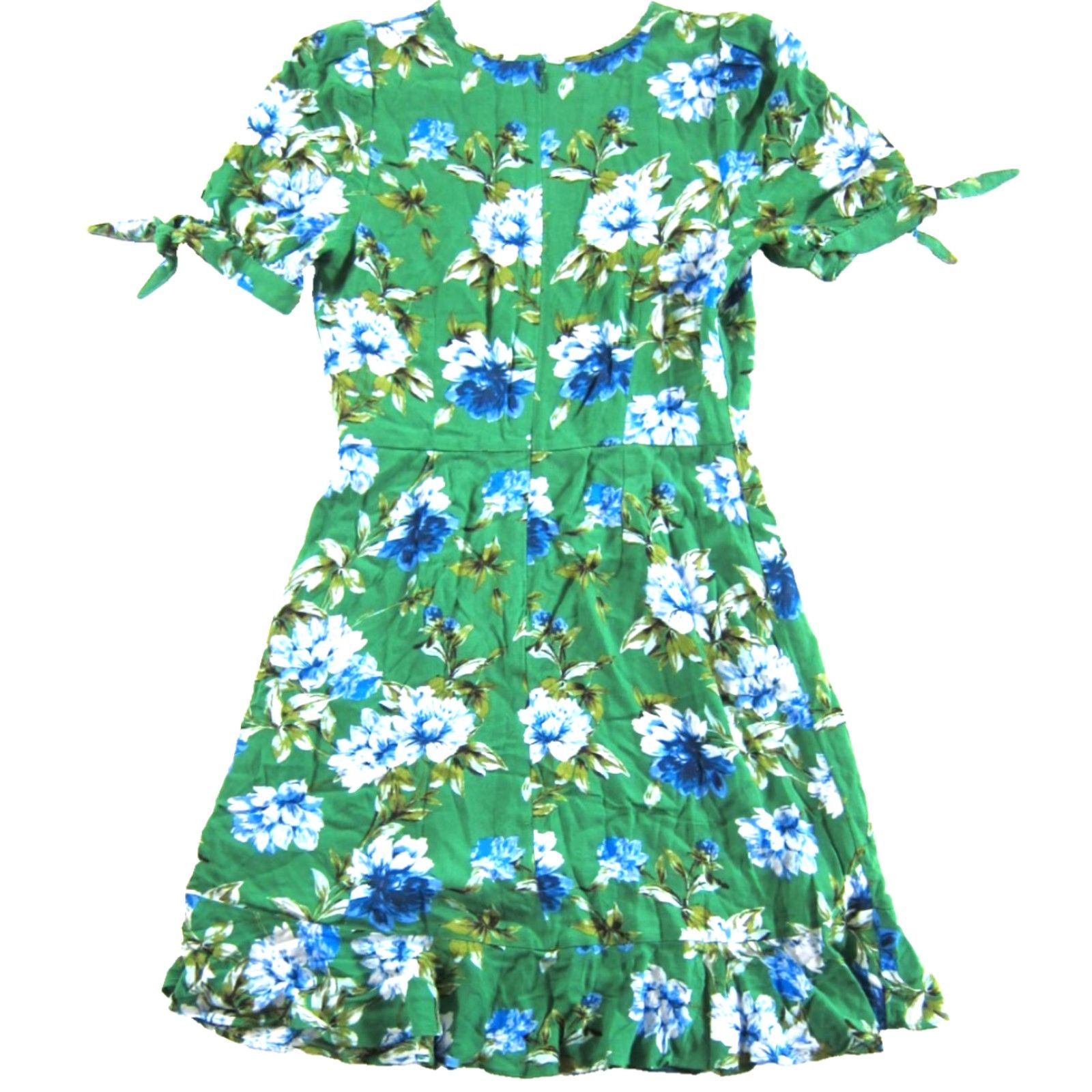 NWT Banana Republic Rayon Green Floral Short Sleeve Sheath Dress Women 0