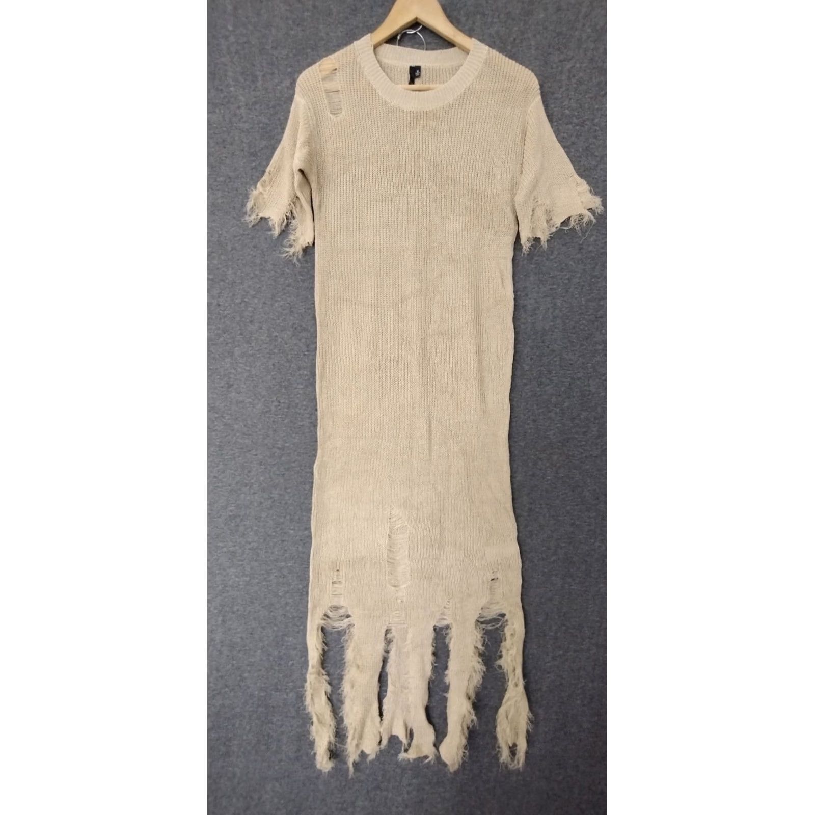 Vintage Codigo Rock Shirt Womens M Beige Short Sleeve Dress Rock Star 90s Style Size M / US 6-8 / IT 42-44 - 2 Thumbnail