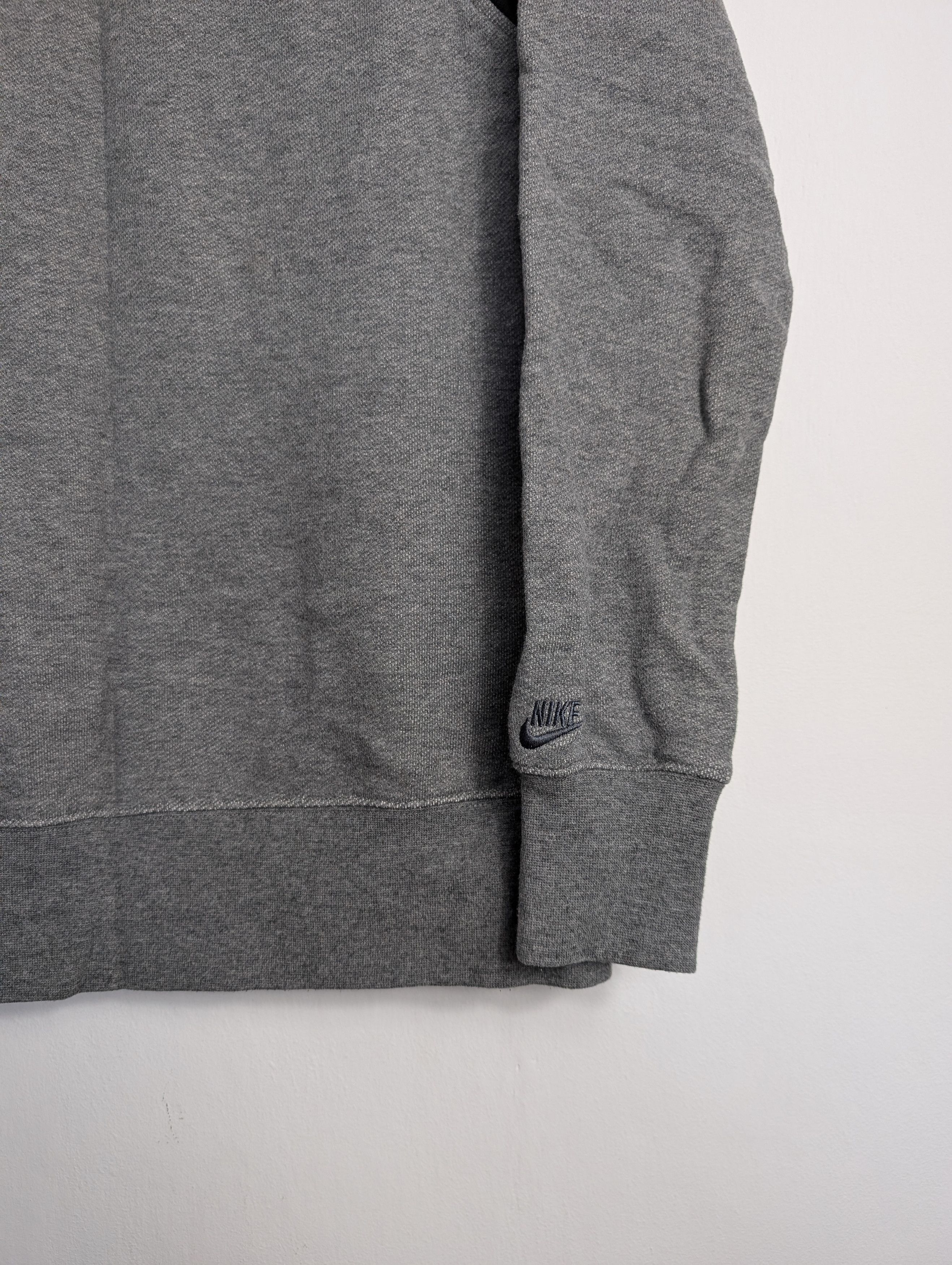 Nike Nike Sportswear Crewneck Grey Leather Panels Streetwear Size L / US 10 / IT 46 - 3 Thumbnail