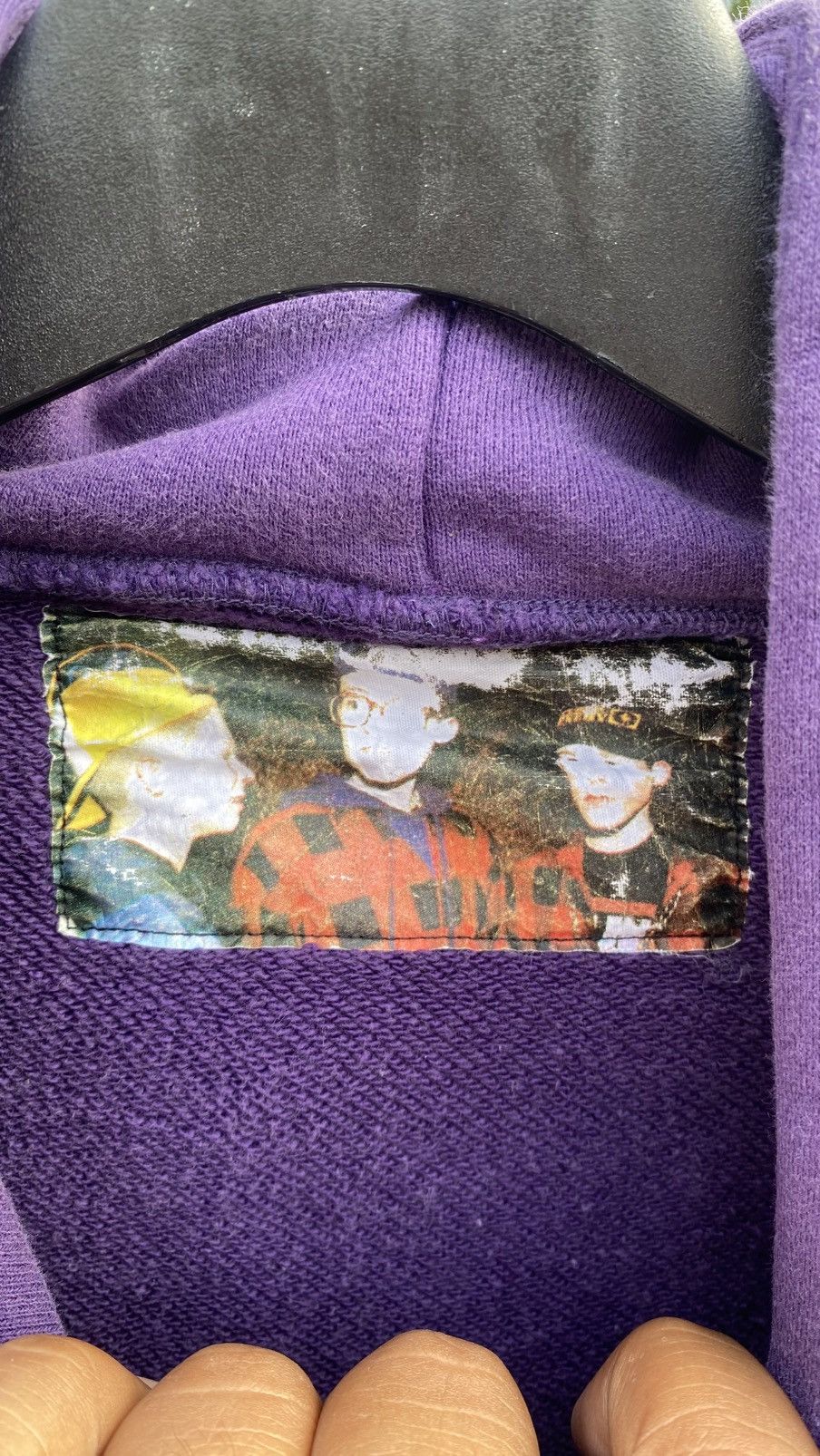Japanese Brand purple hoodie with a graphic print and "roc star" text. Size US XL / EU 56 / 4 - 7 Thumbnail