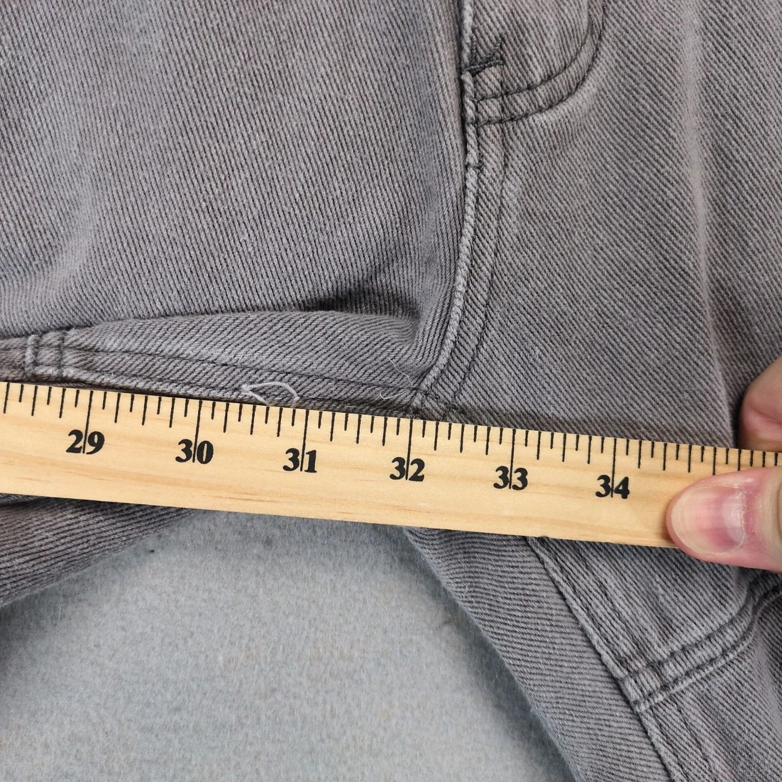 Other Contender Gray Wash Jeans Men's 36x32 Double Knee Distressed Size US 36 / EU 52 - 8 Thumbnail
