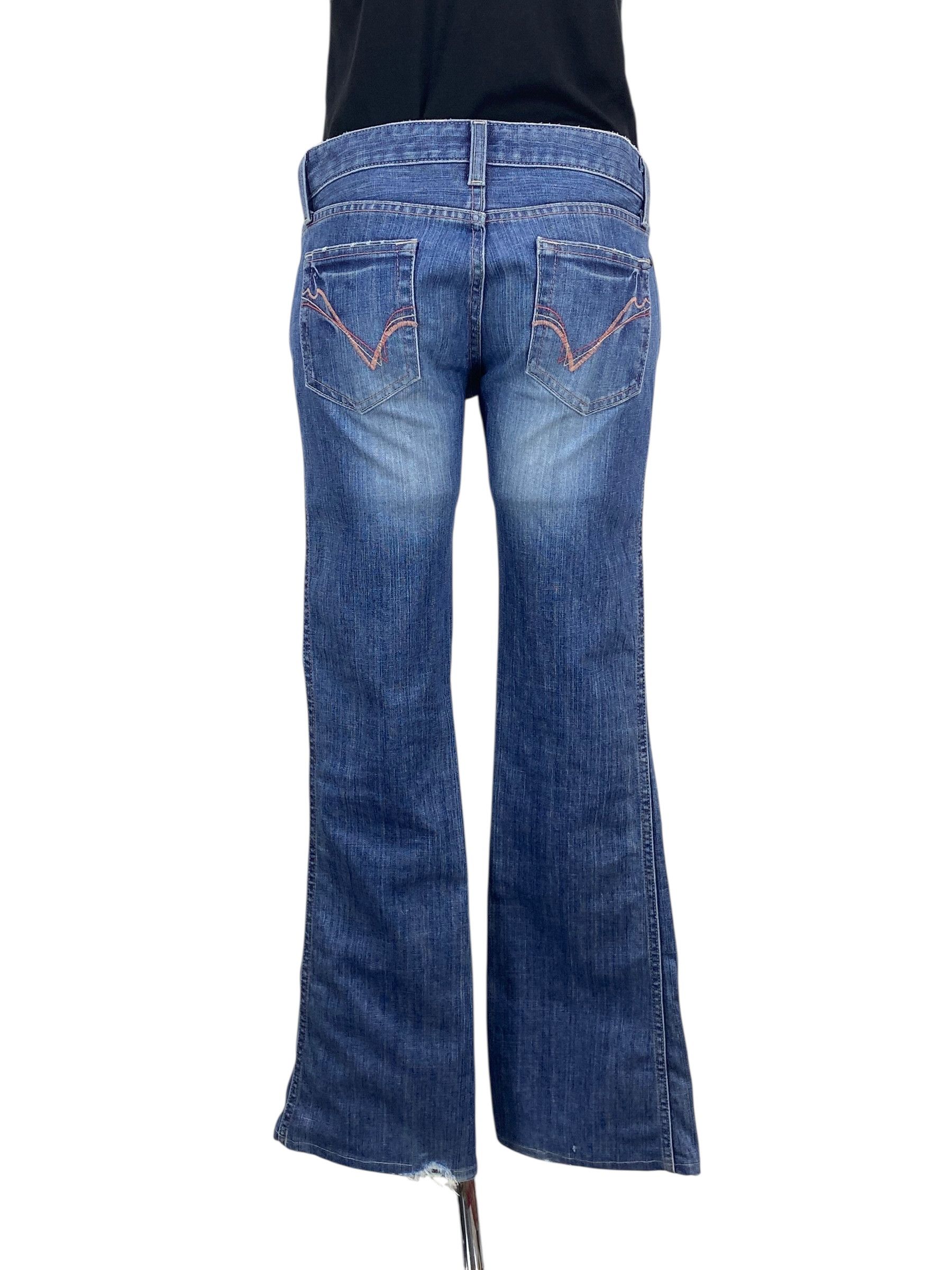 Japanese Brand RU Jeans Low Rise Loose Wide Leg Jeans Size 27" / US 4 / IT 40 - 1 Thumbnail