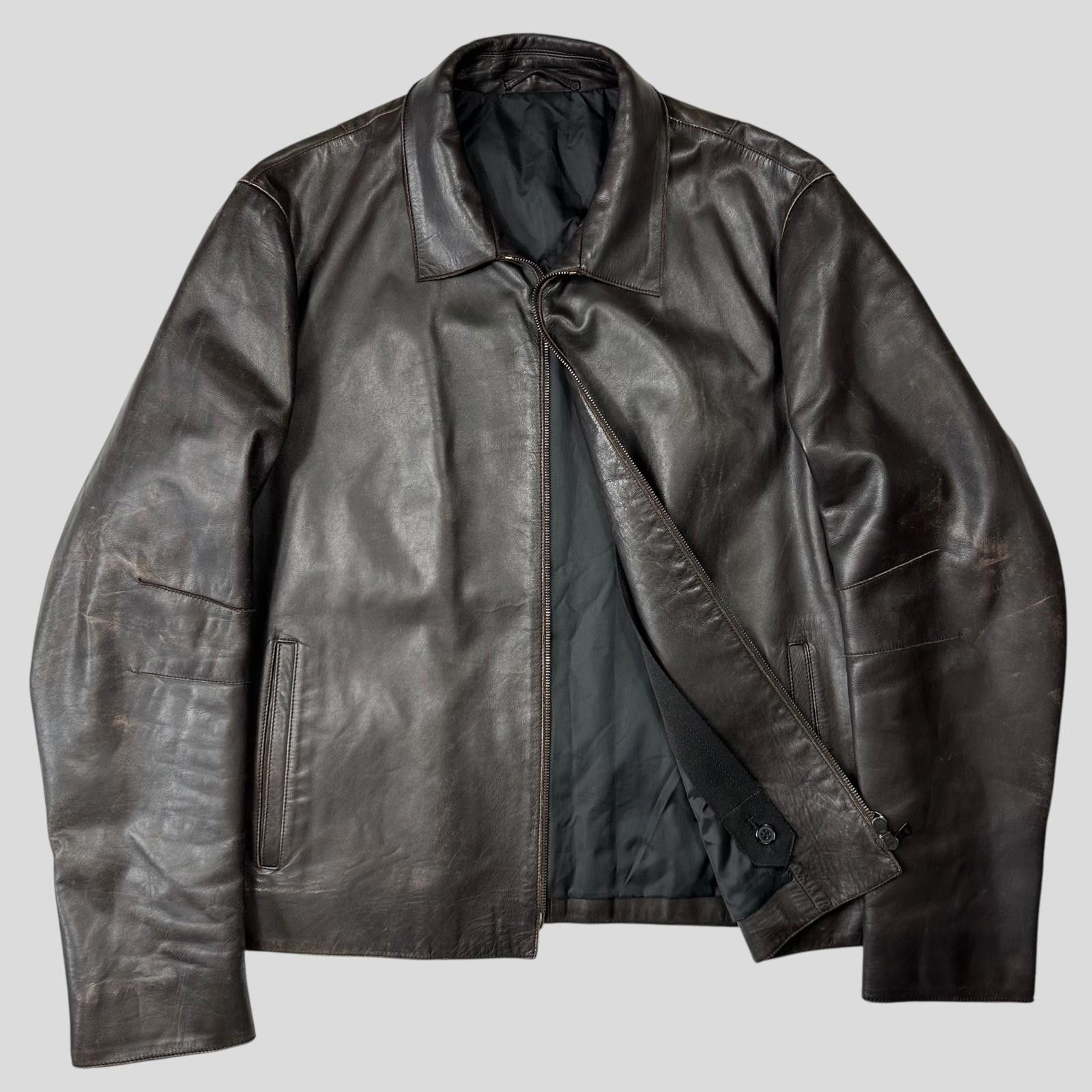 Neil Barrett Neil Barrett AW00 Leather Moto Backpack Jacket - M/L Size US L / EU 52-54 / 3 - 2 Thumbnail