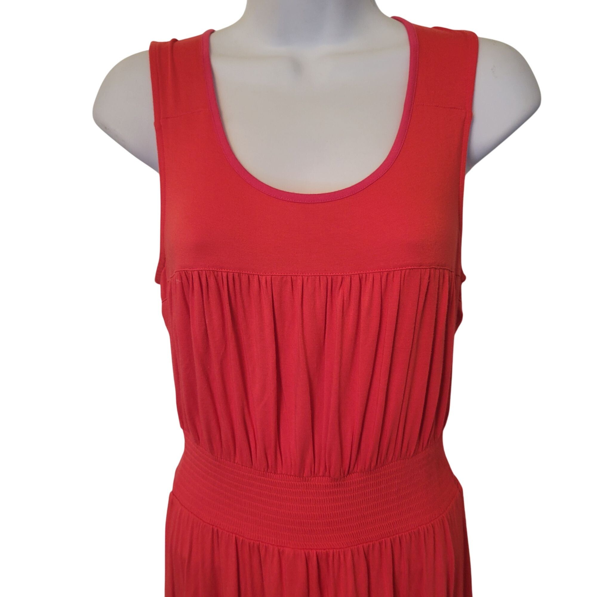 Anthropologie Anthropologie Girls From Savoy Red Sleeveless Midi Dress S Size S / US 4 / IT 40 - 2 Thumbnail