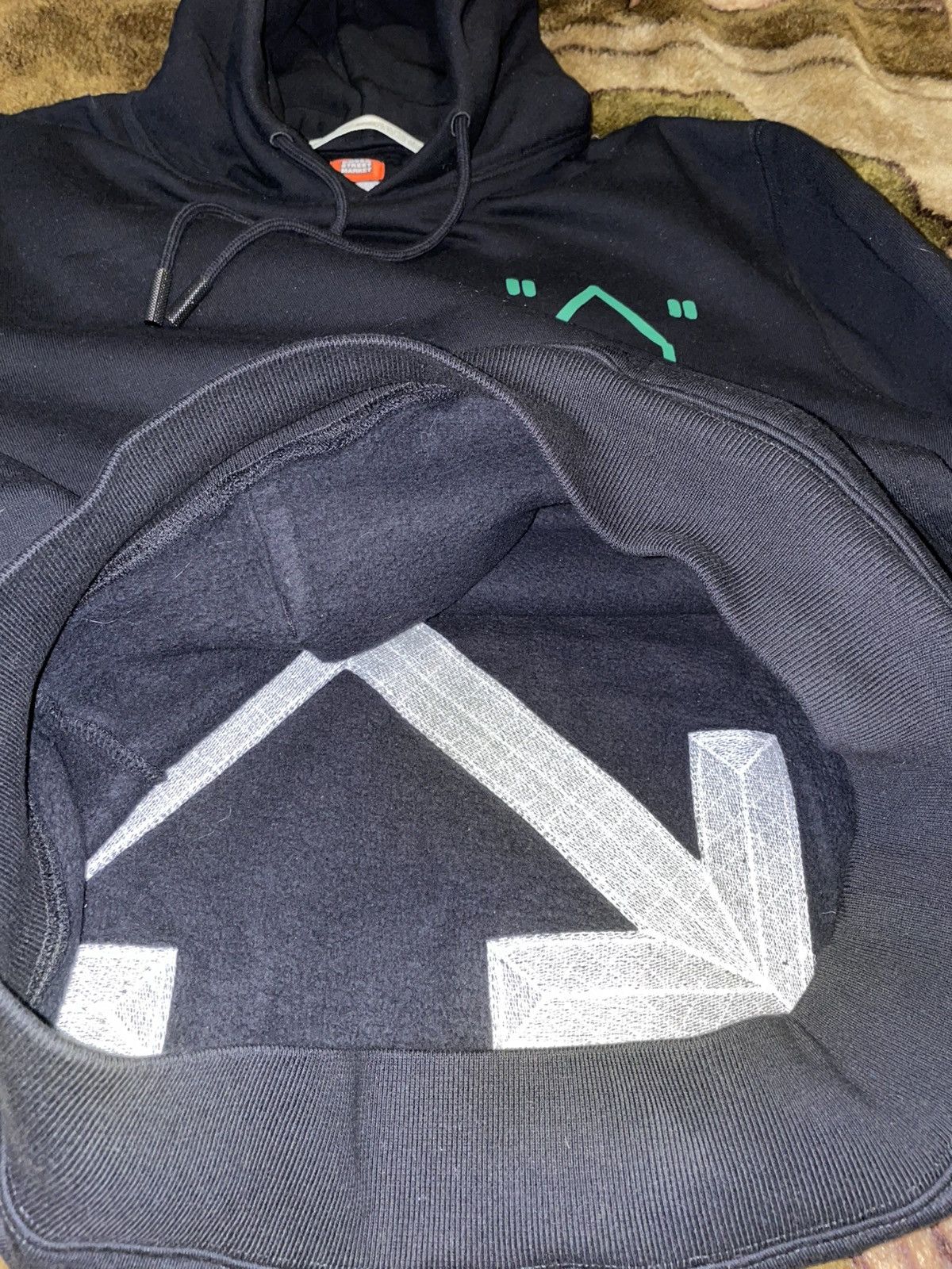 Dover Street Market × Off-White OFF-WHITE DOVER STREET MARKET HOODIE Black Green Medium New Size US M / EU 48-50 / 2 - 13 Thumbnail