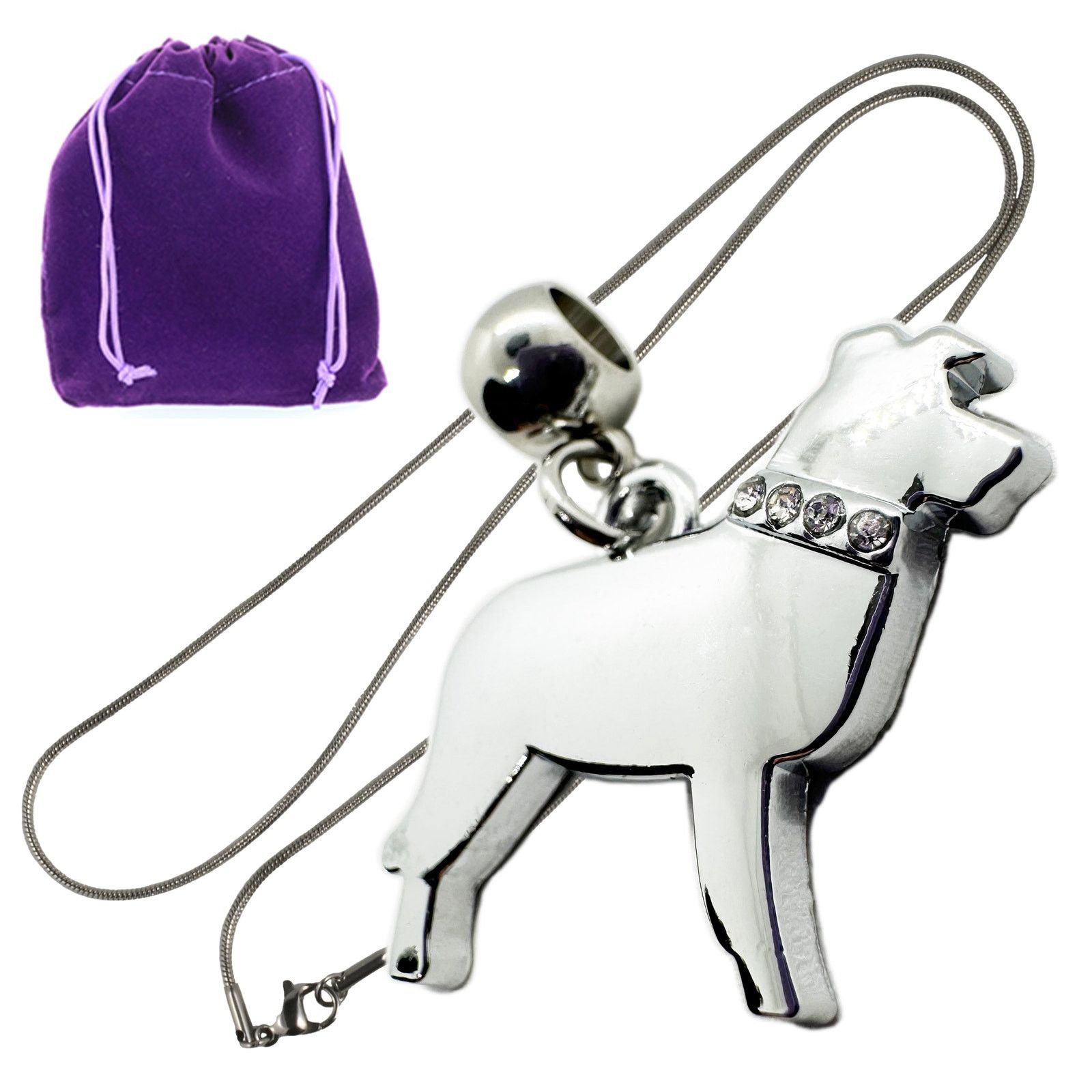 & Other Stories Australian Shepard Necklace - Stainless Steel Chain Size ONE SIZE - 1 Thumbnail