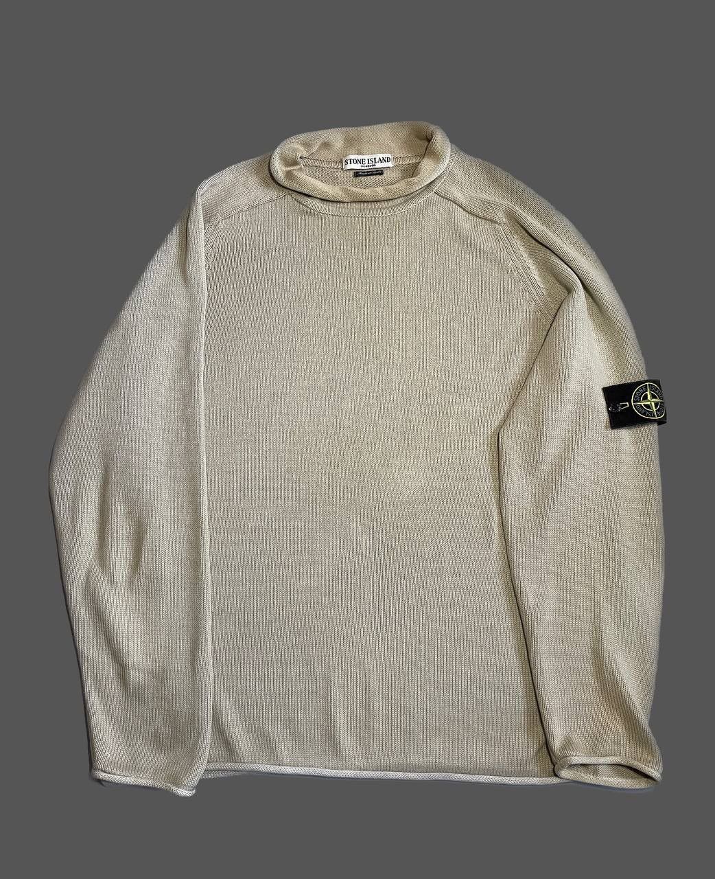 image of 90's Vintage Stone Island Sweater Beige Knitwear Size Xl, Men's