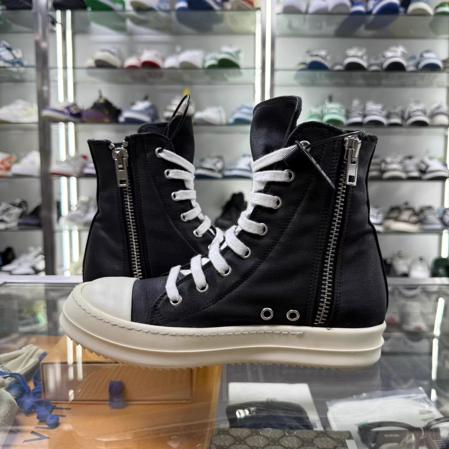 Rick Owens RO Converse Hi-Top Waxed Zip Sneaker 36 2W Size US 5.5 / IT 35.5 - 5 Thumbnail