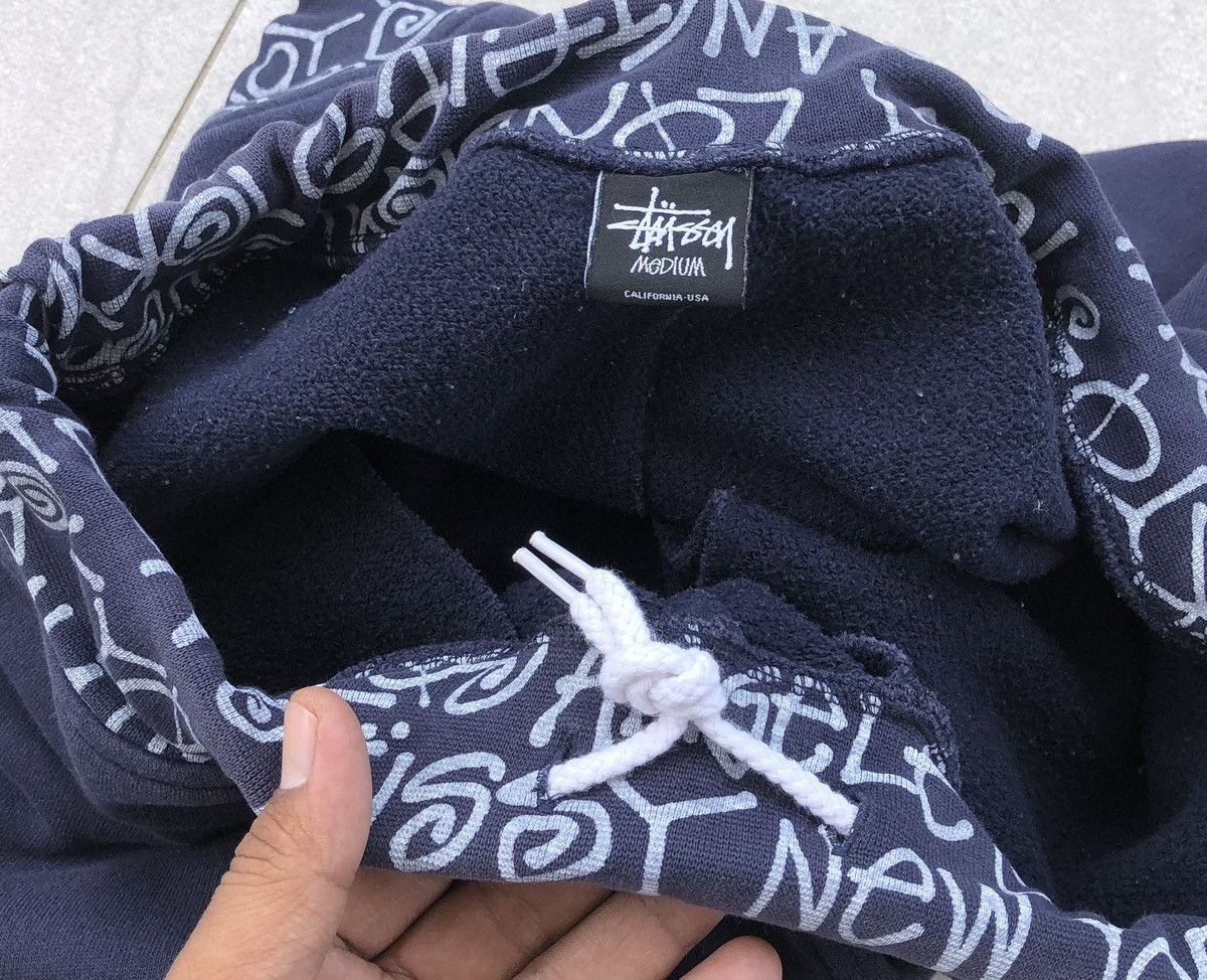 Stussy Vintage Stussy Japan Wordwide Blue Black Sweatpants Size US 32 / EU 48 - 10 Thumbnail