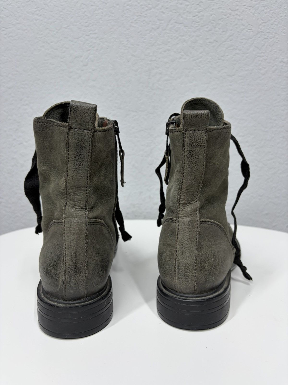 If Six Was Nine AS 98 Vibe Artisan Black Leather Side Zip Ankle Biker Boots Size US 7.5 / EU 40-41 - 10 Thumbnail