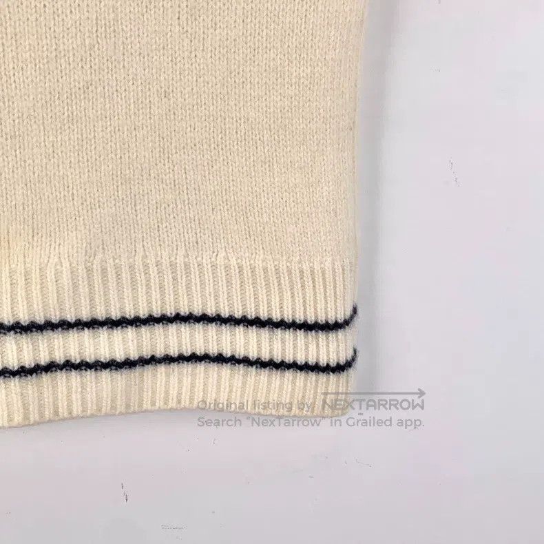 Dior Dior Beige striped letter inlaid wool round-neck short-sle Size XS / US 0-2 / IT 36-38 - 5 Thumbnail