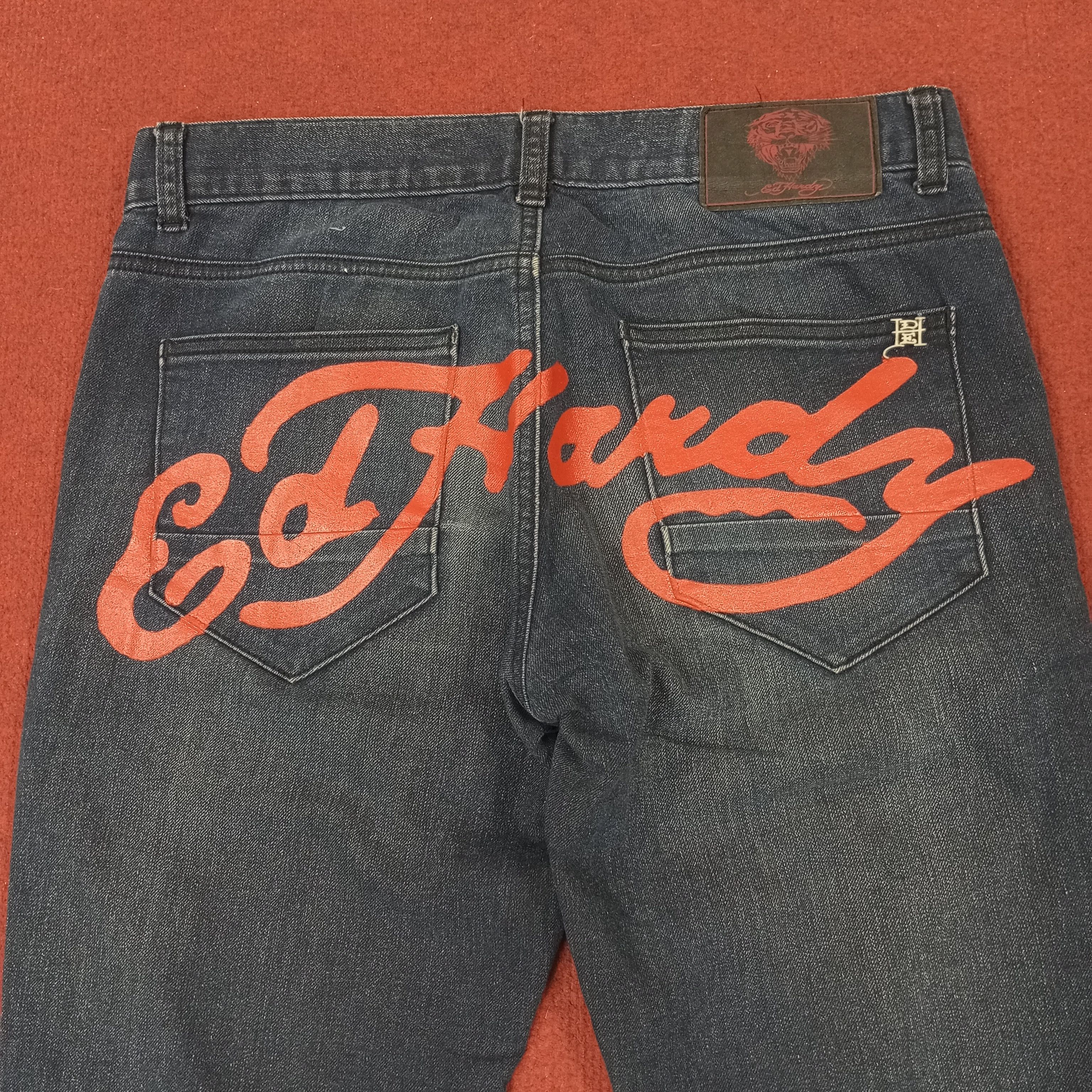 Ed Hardy × Vintage Ed Hardy Fashion Brand Custom Art Jeans c217n19 Size 30" / US 8 / IT 44 - 2 Thumbnail