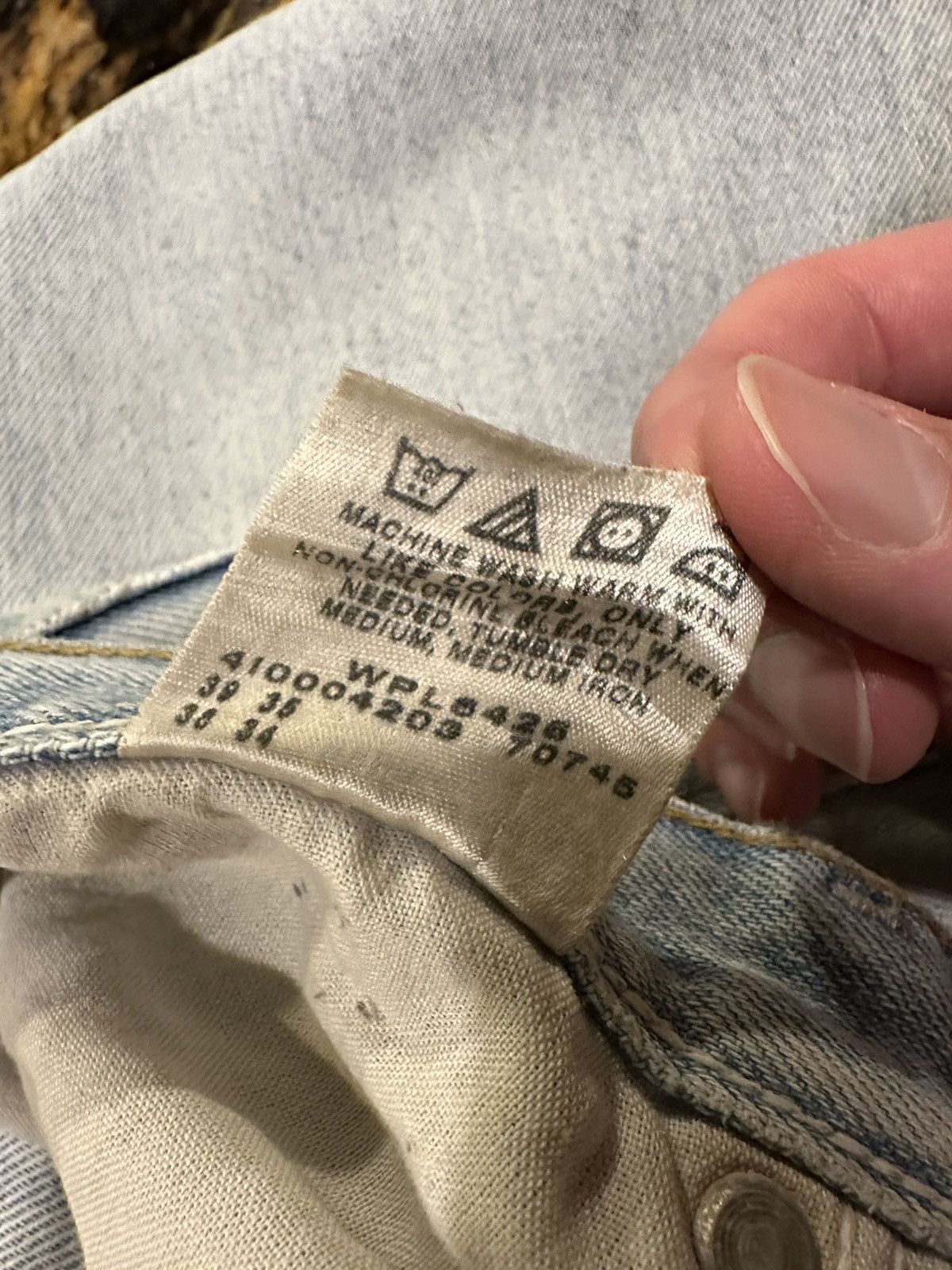 Lee Vintage Lee Painter Blue Denim Thrashed / Distressed Jeans Size US 36 / EU 52 - 16 Thumbnail