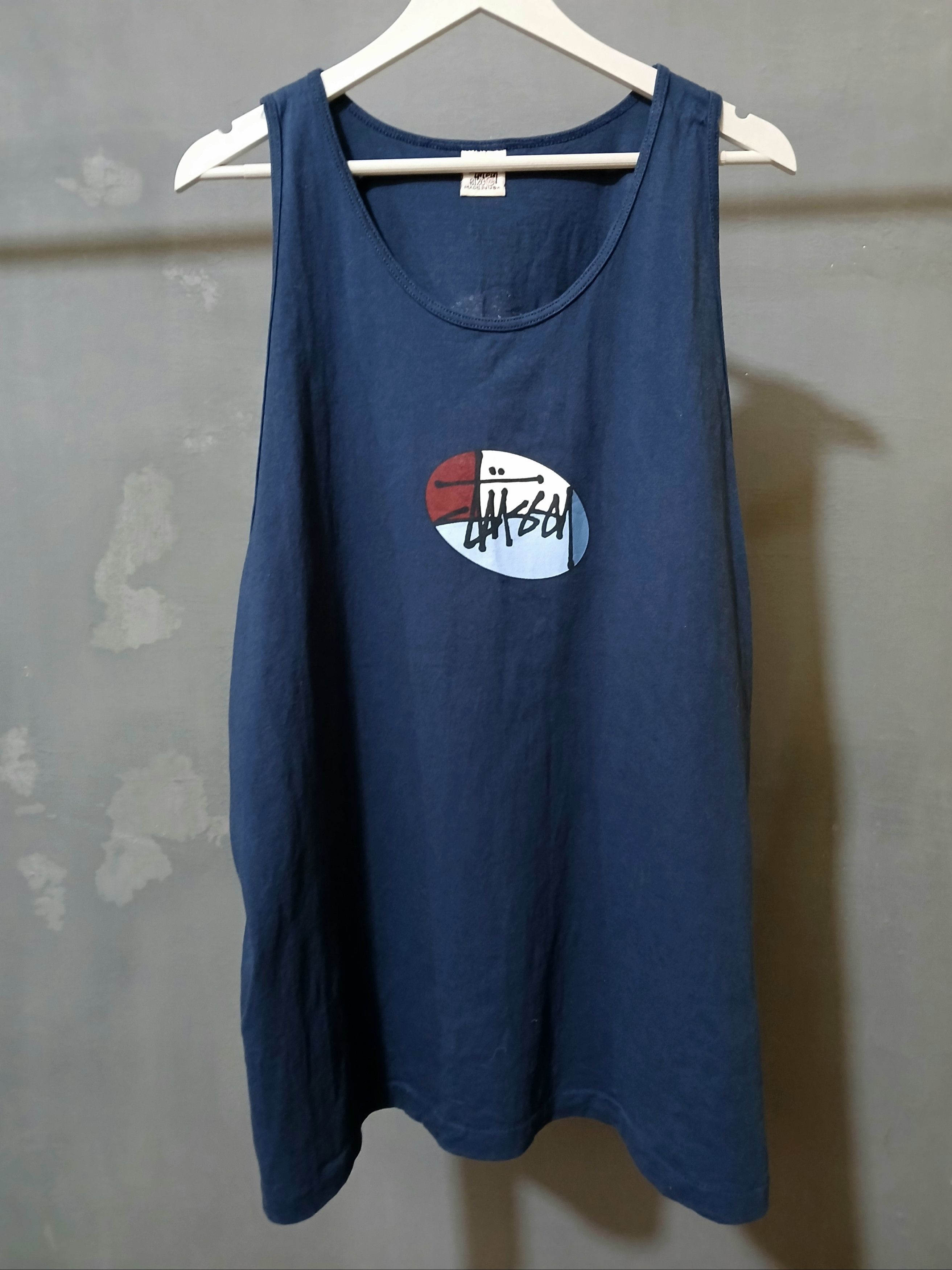Stussy 90s Stussy Oval Graphic Tank Top Size US XXL / EU 58 / 5 - 1 Thumbnail