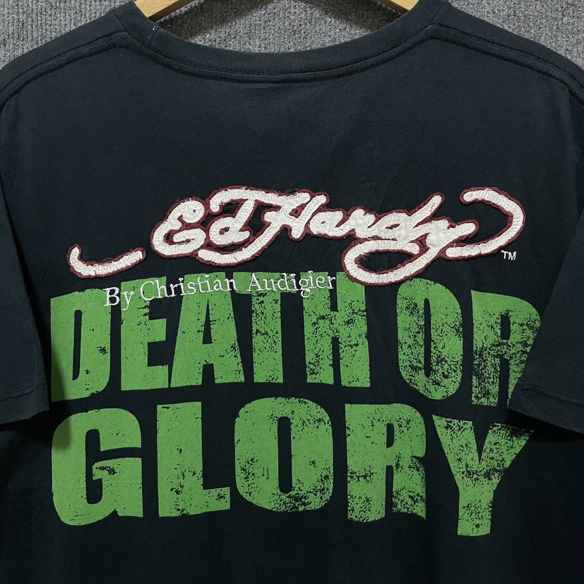 Christian Audigier Don Ed Hardy By Christian Audigier Death or Glory T Shirt Size US L / EU 52-54 / 3 - 8 Thumbnail
