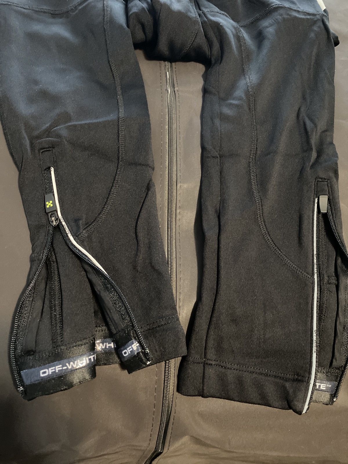Off-White × Virgil Abloh Off-White Running Leggings Black Silver Size US 33 - 10 Thumbnail