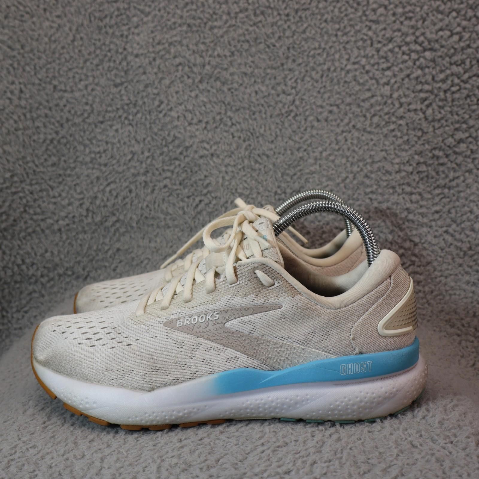 Brooks Brooks Ghost 16 Womens 9 Coconut Chateau Gray Blue Lace Up Size US 9 / IT 39 - 3 Thumbnail