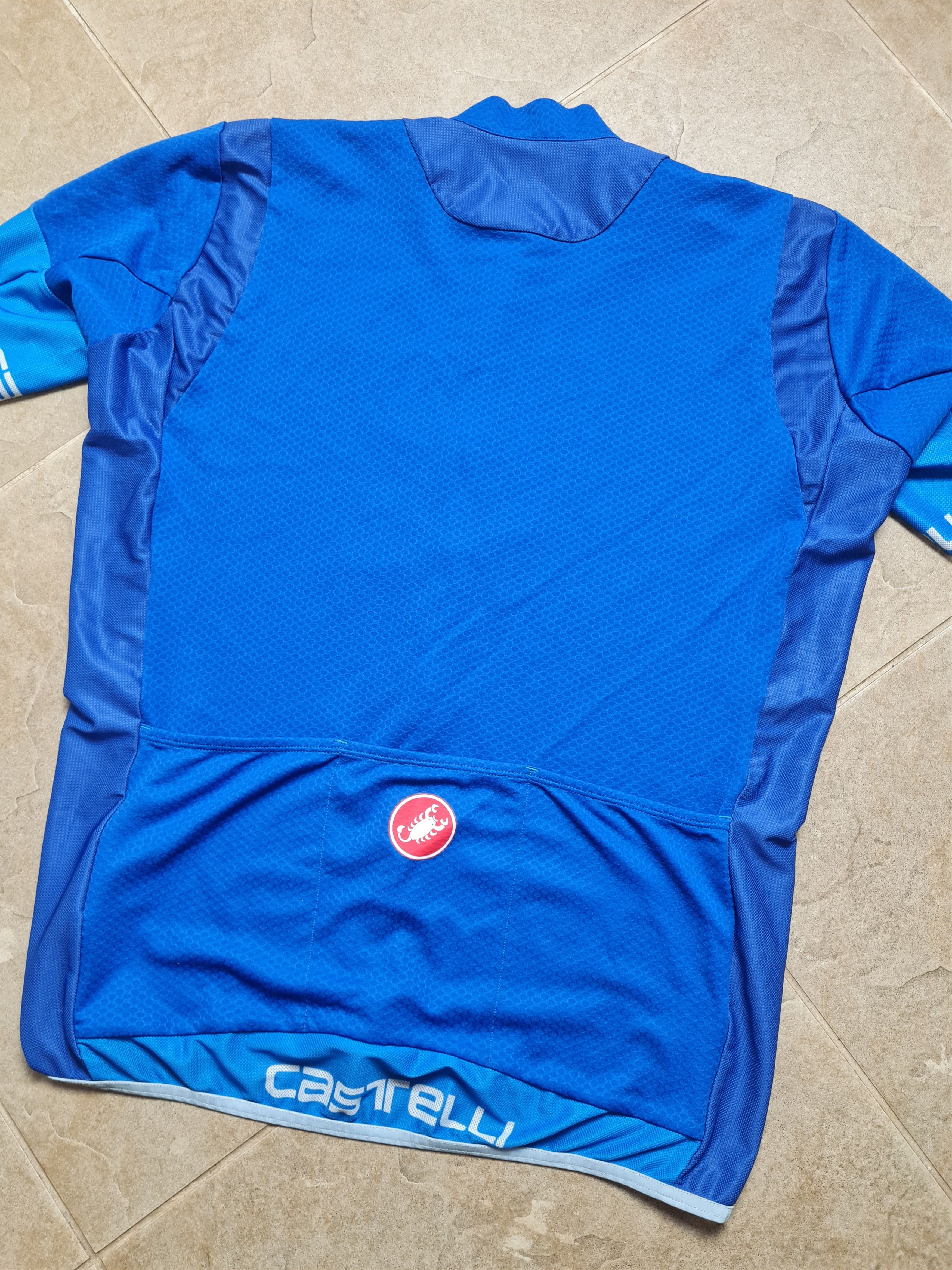 Other Bike Shirt CASTELLI ENTRANTA CYCLING Shirt Blue YKK VISLON Size US XXL / EU 58 / 5 - 17 Thumbnail