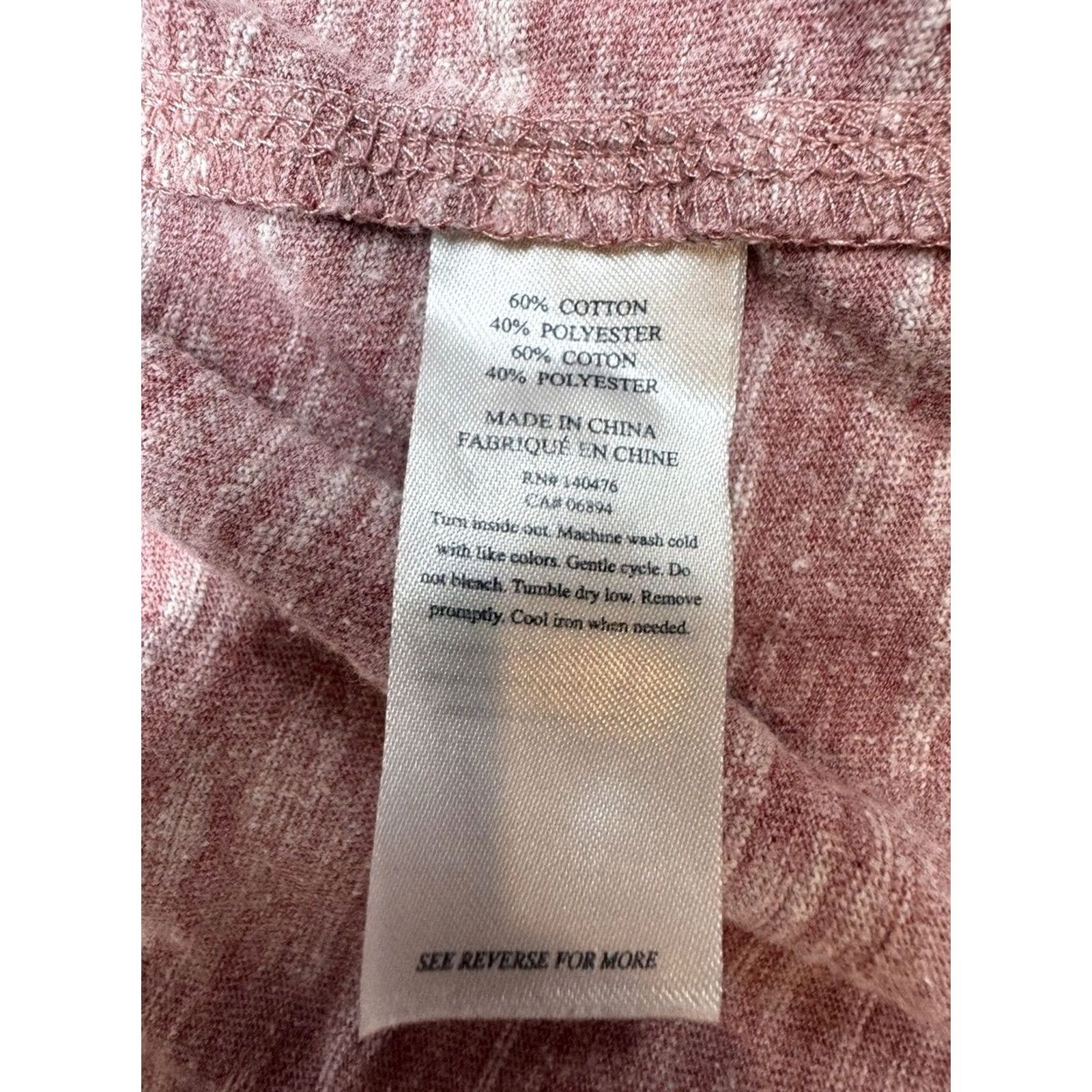 Faherty Faherty Henley Shirt Pink Heathered XL Men Short Sleeve Cotton Knit Button Modern Preppy Beach Outdoor College Summer Fall Spring Mens Size US XL / EU 56 / 4 - 6 Thumbnail