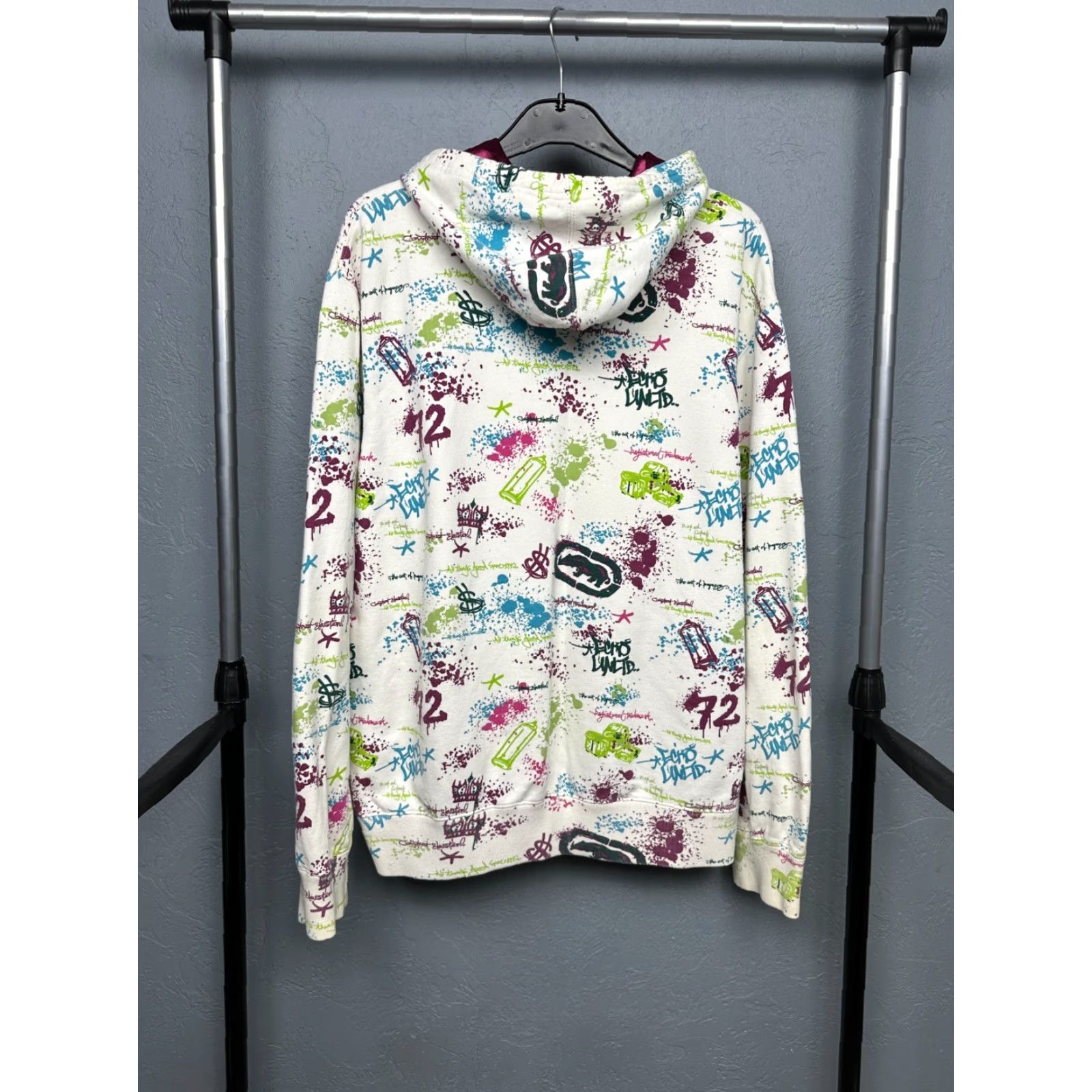 Logo 7 Ecko Unlimited Mens Overprint Logo Hoodie L Hoodie Mens Red XS? Size US L / EU 52-54 / 3 - 6 Thumbnail