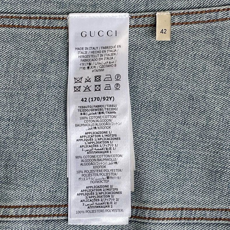 Gucci Gucci Single-breasted apple pattern long-sleeved denim jack Size US XS / EU 42 / 0 - 7 Thumbnail