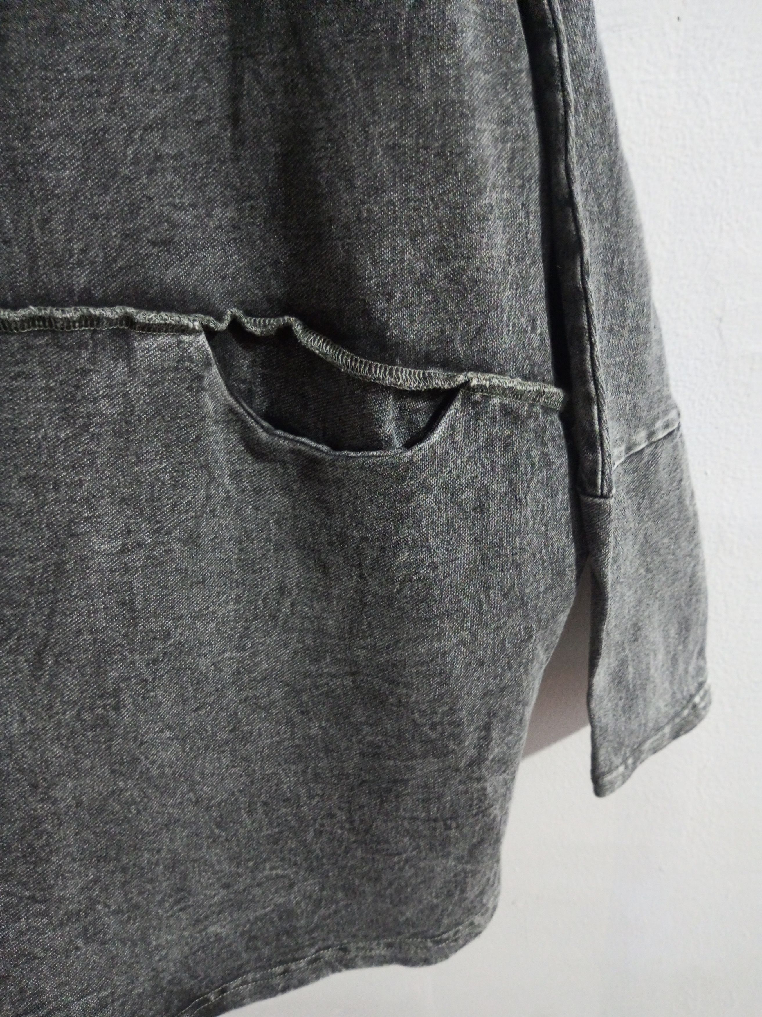 Japanese Brand Vintage pattern Torso denim stretch fur hoodie Size US L / EU 52-54 / 3 - 6 Thumbnail