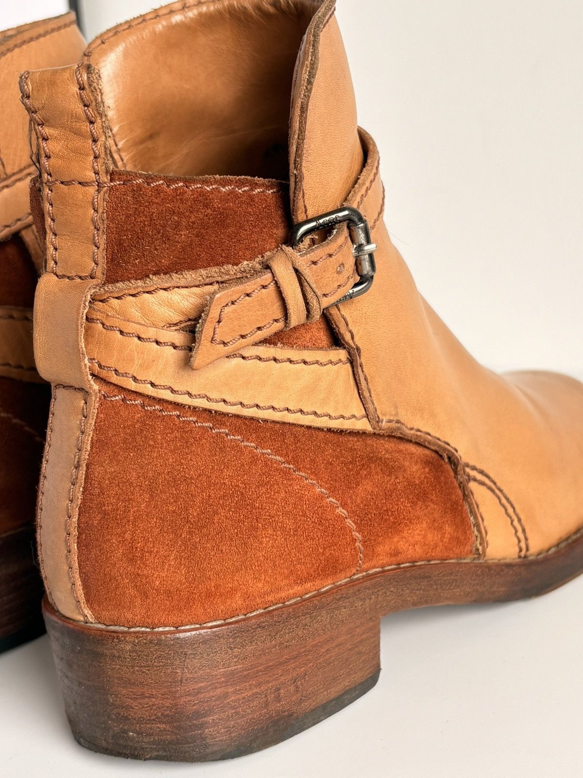 Acne Studios Acne Studios Rust Leather Suede Ankle Boots Western Biker Size US 9 / IT 39 - 5 Thumbnail