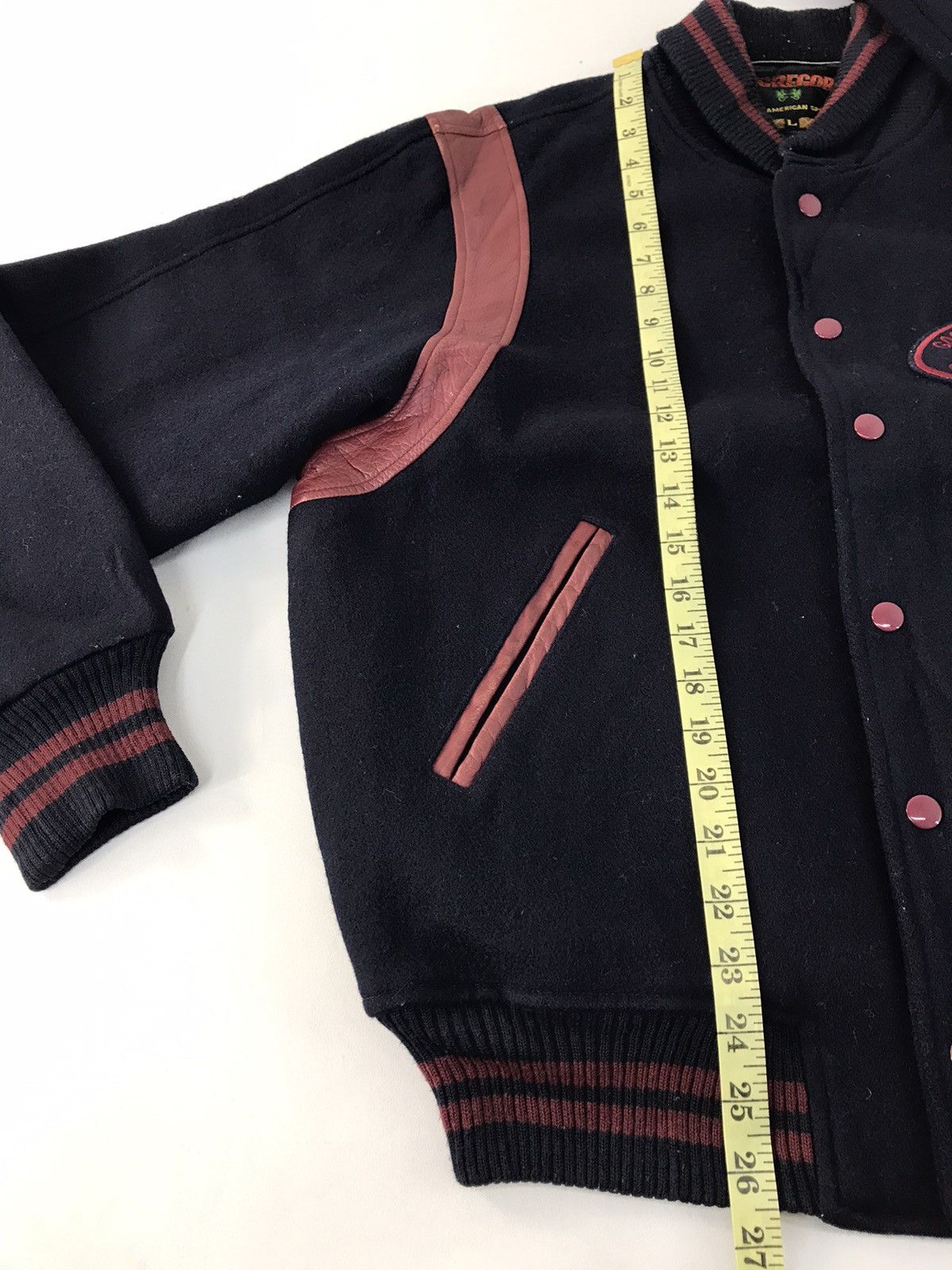 Vintage McGregor Varsity Jacket Wool Sleeve Quilted Padded Inner Size US L / EU 52-54 / 3 - 12 Thumbnail