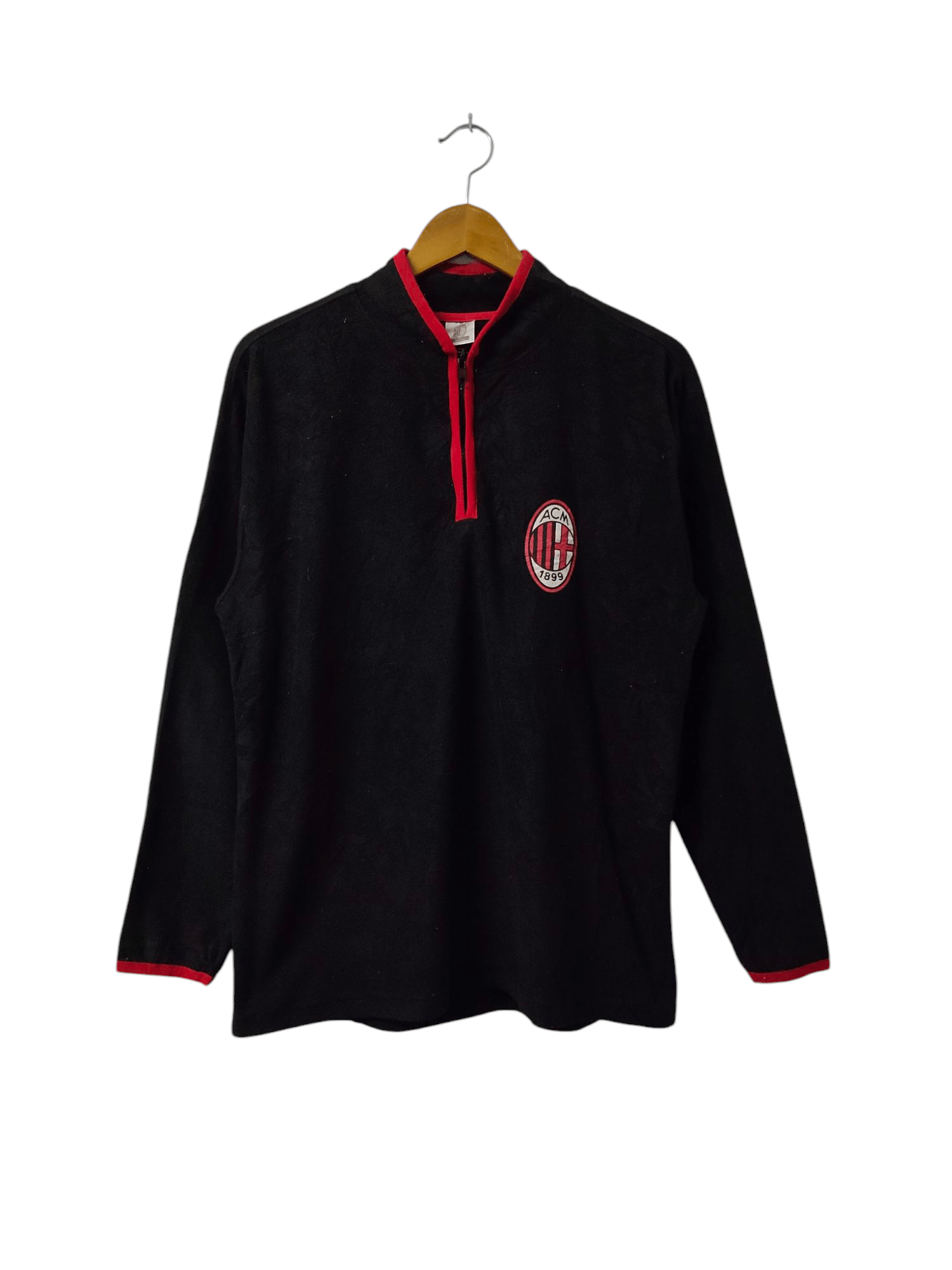 Vintage AC MILAN official fleece sweater jacket Size US L / EU 52-54 / 3 - 1 Thumbnail