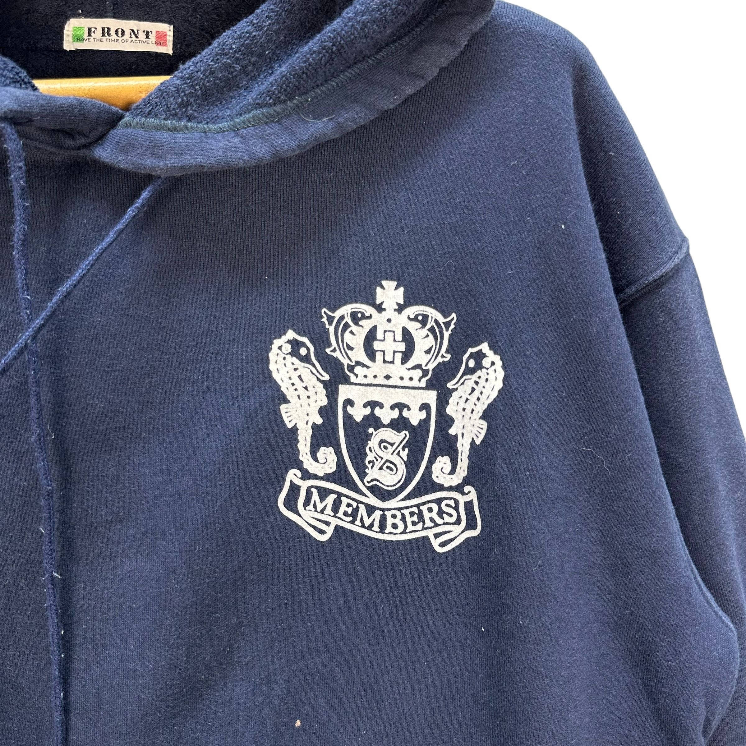 Japanese Brand SEA FRONT MARINE CLUB MEMBER PULLOVER HOODIES #9064-53 Size US S / EU 44-46 / 1 - 6 Thumbnail
