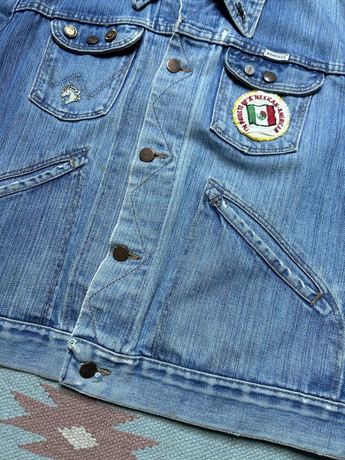 Vintage VTG 70s wrangler no fault denim jacket faded speedy patch L Size US L / EU 52-54 / 3 - 5 Thumbnail