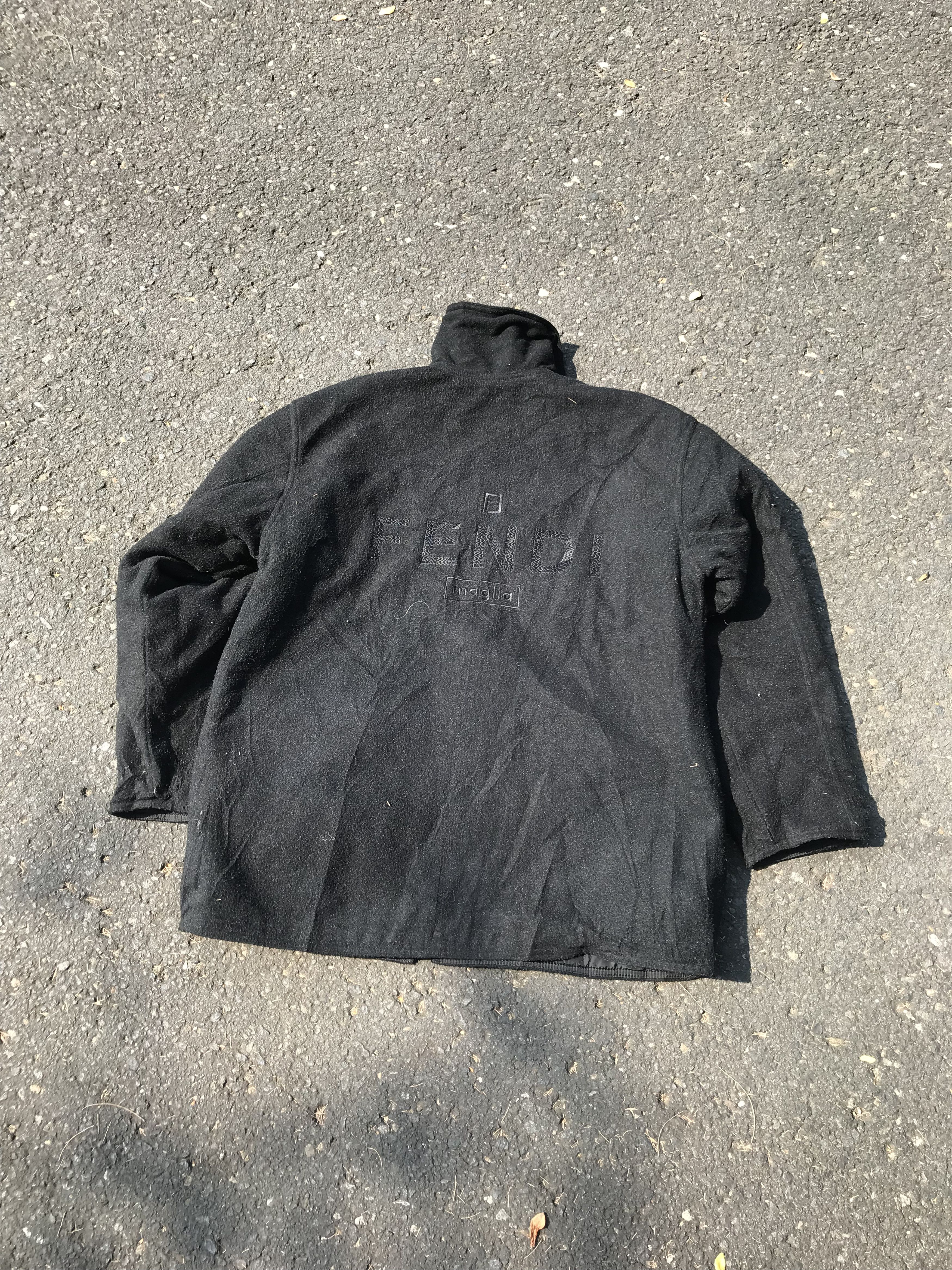 Designer × Fendi Vintage 90s Fendi maglia reversible big logo Size US XL / EU 56 / 4 - 5 Thumbnail