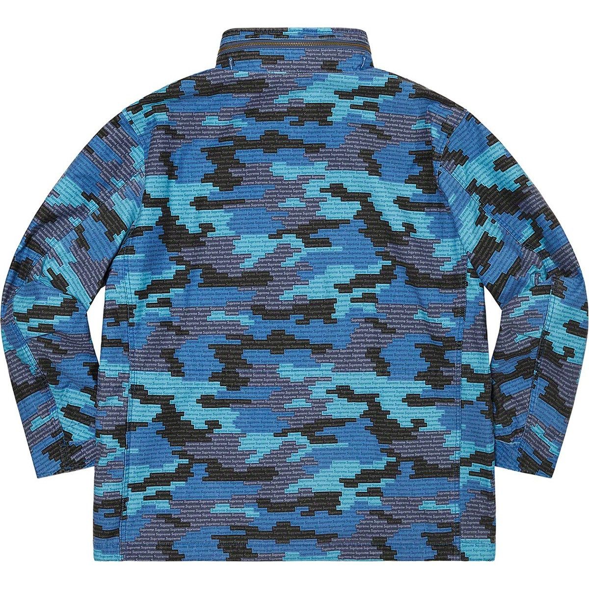 Supreme Supreme Box Logo Camo M-65 Jacket Blue Camouflage Size Large Size US L / EU 52-54 / 3 - 3 Thumbnail