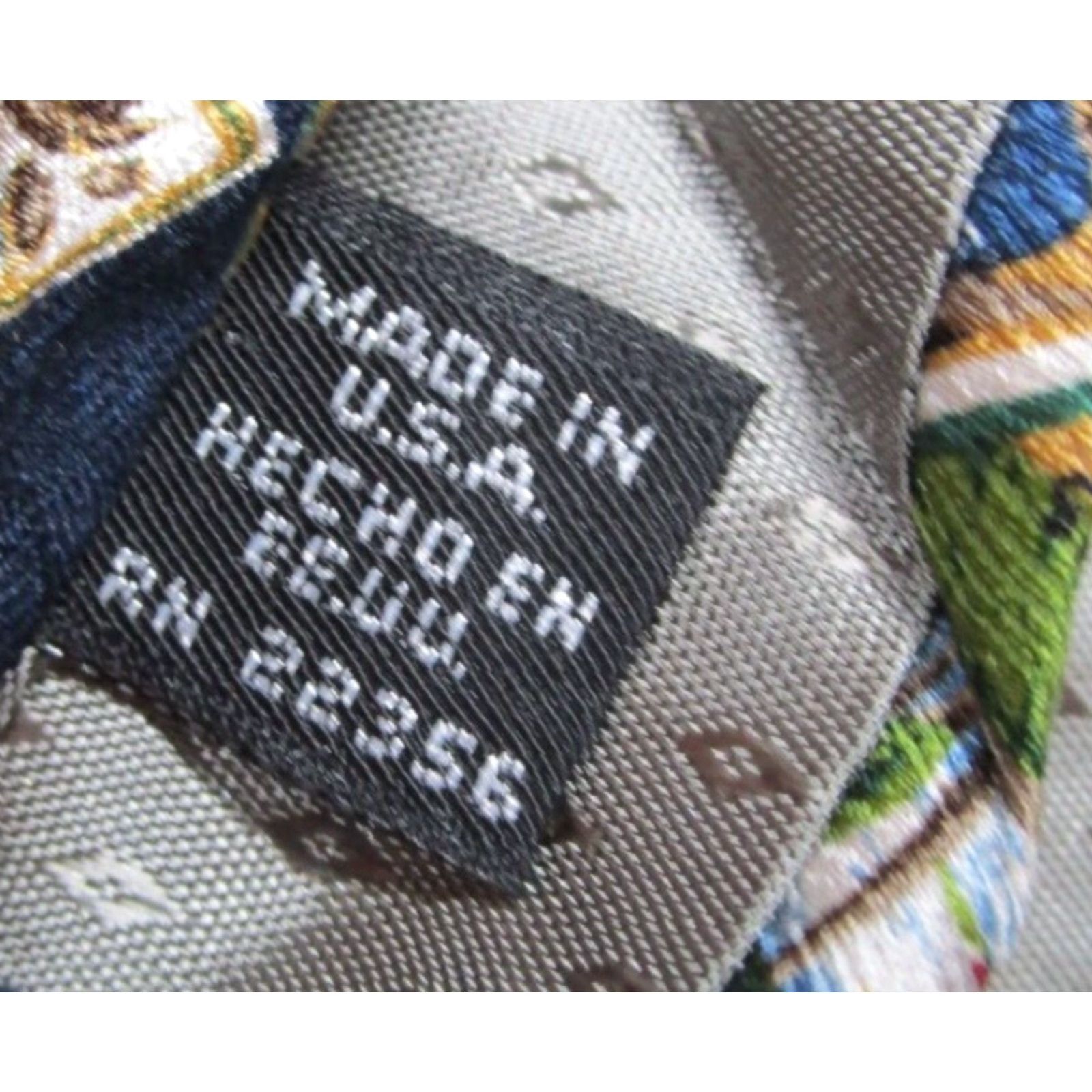 Reyn Spooner VINTAGE Reyn Spooner Neck Tie Mens Black Holiday Greetings 90s Made in USA Silk Geometric Christmas Abstract Tie Mens Black Silk 90s Holiday Size ONE SIZE - 5 Thumbnail