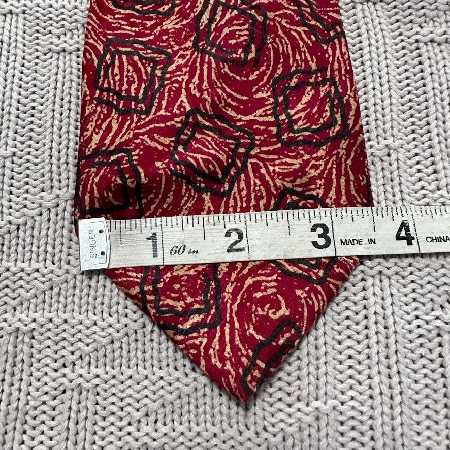 Vintage Vintage Montebello red abstract print silk tie Size ONE SIZE - 6 Thumbnail