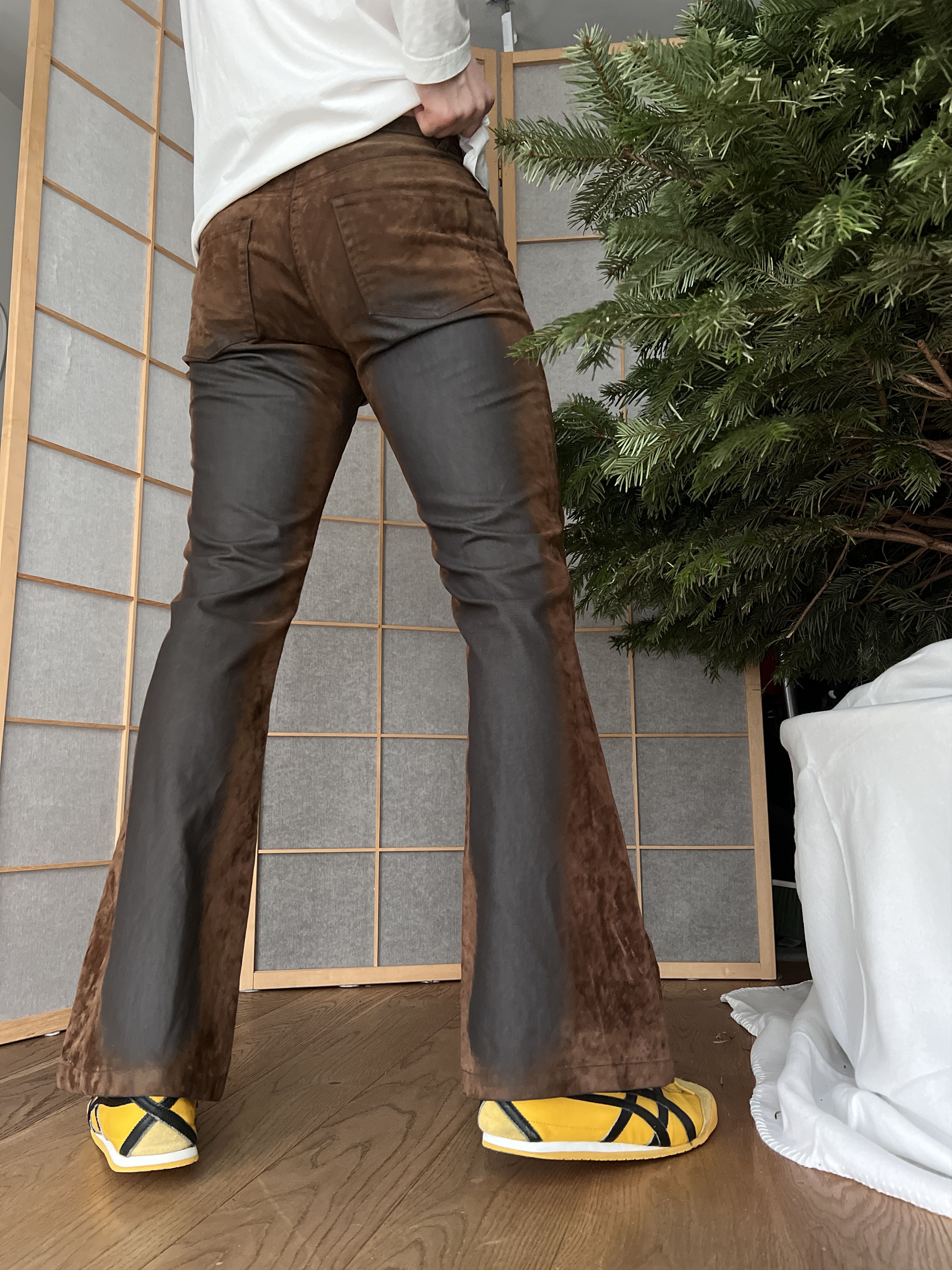 Hysteric Glamour Crazy! Avant Garde Boot cut flared pants dirty y2k Japanese Size 29" - 5 Thumbnail