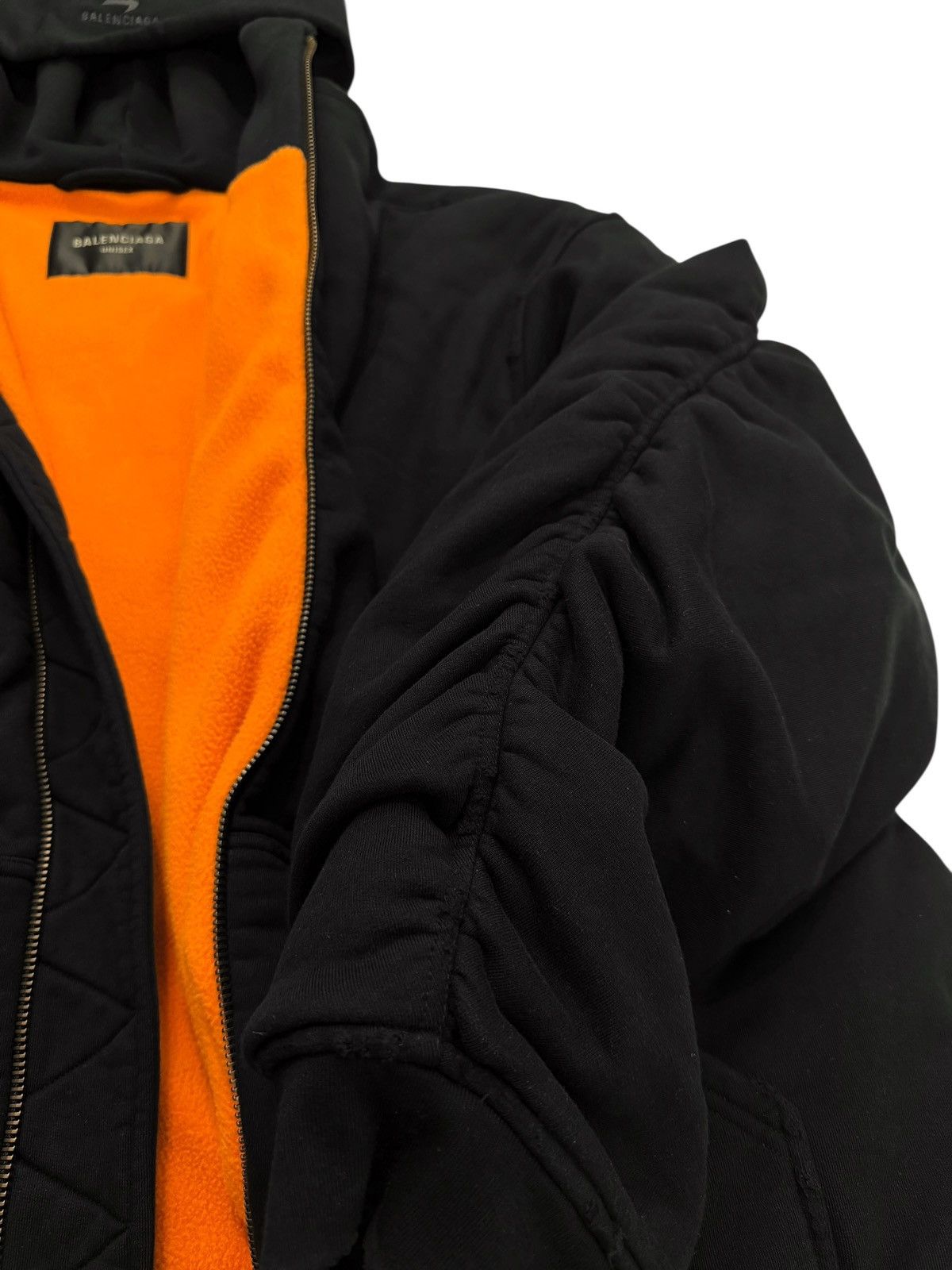 Balenciaga Heavy Cotton Fleece Hooded Bomber Jacket Zip Size US XXL / EU 58 / 5 - 13 Thumbnail