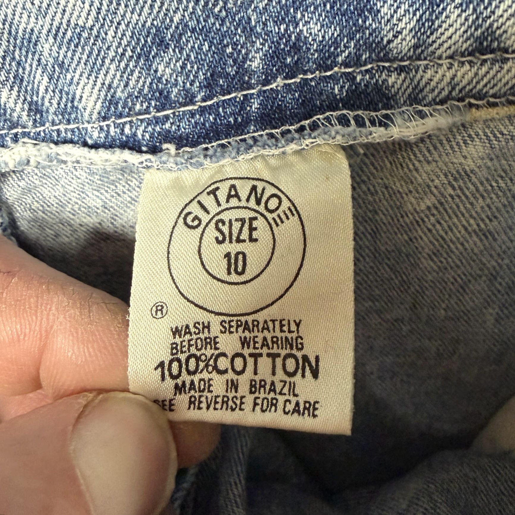 Vintage VINTAGE Gitano Denim Midi Skirt 10 Blue High Rise Elastic Waist Pockets 80s 90s Retro Size 32" / US 10 / IT 46 - 6 Thumbnail