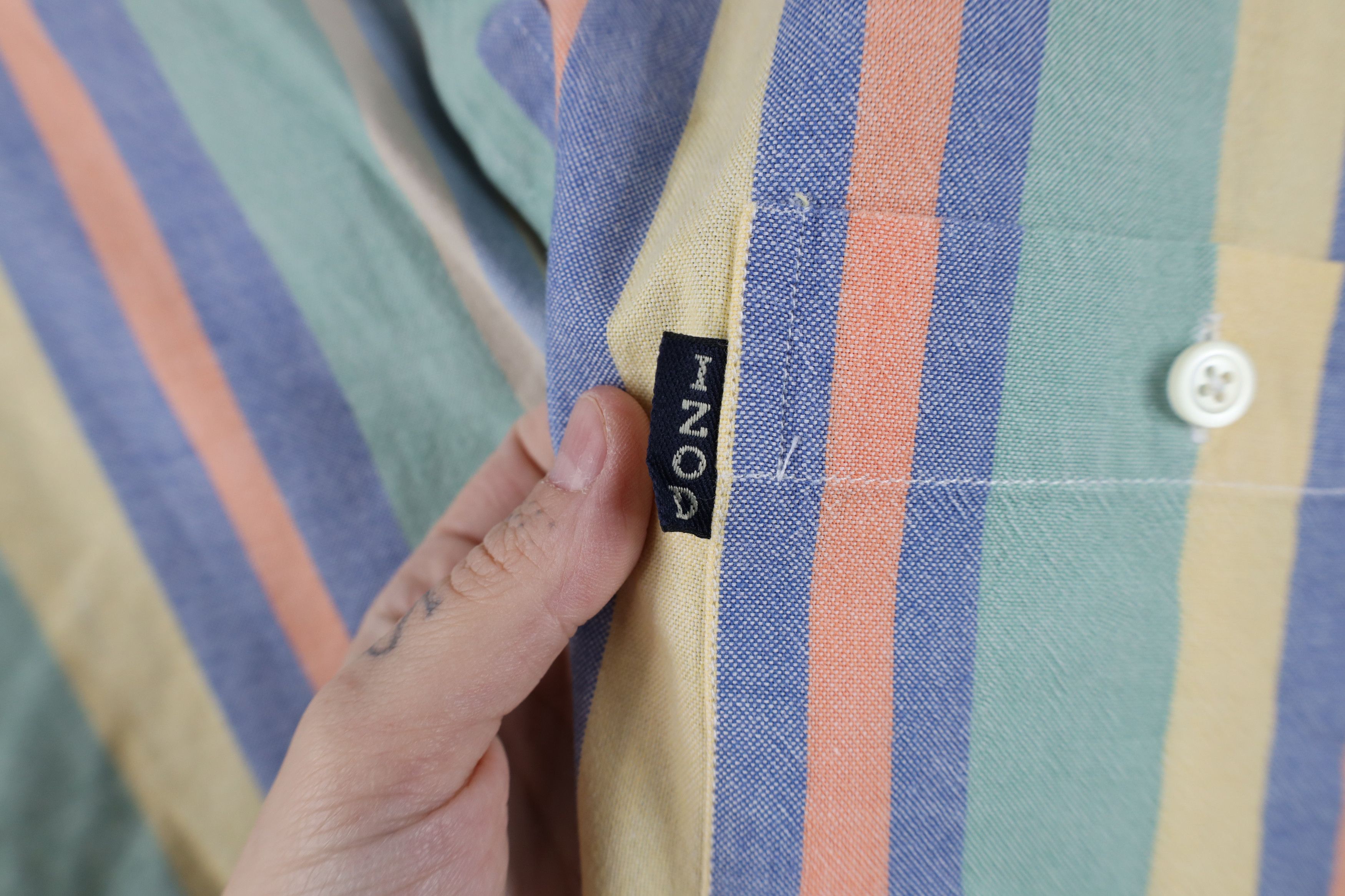 Vintage Vintage 90s Streetwear Striped Collared Button Down Shirt Size US XL / EU 56 / 4 - 4 Thumbnail