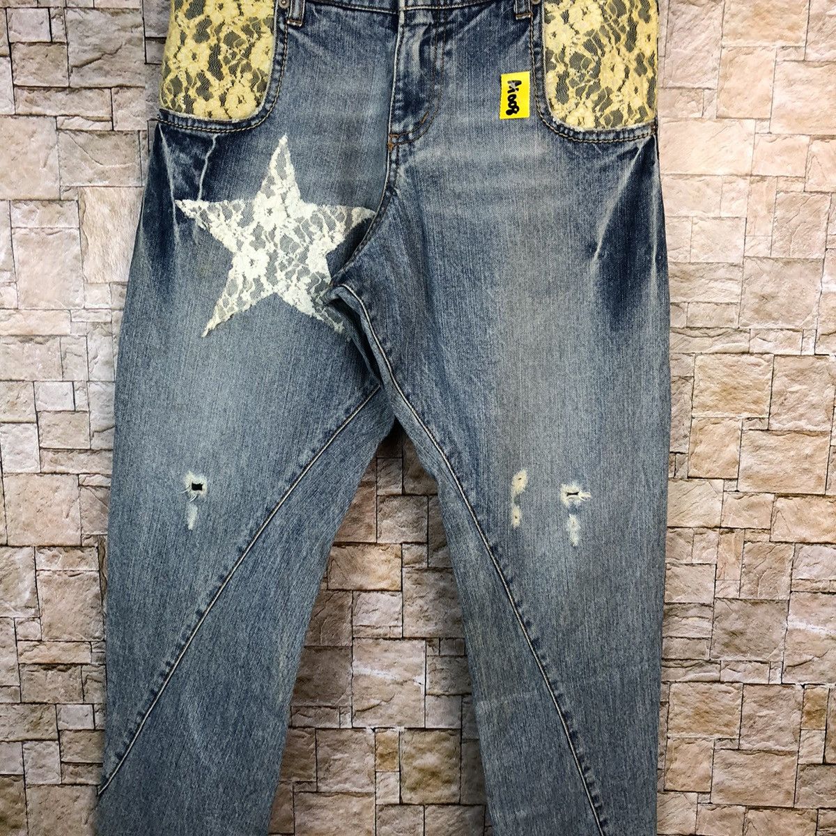 Japanese Brand Ehypen World Gallery double waist Blue Denim Pants #A1008 Size US 30 / EU 46 - 6 Thumbnail