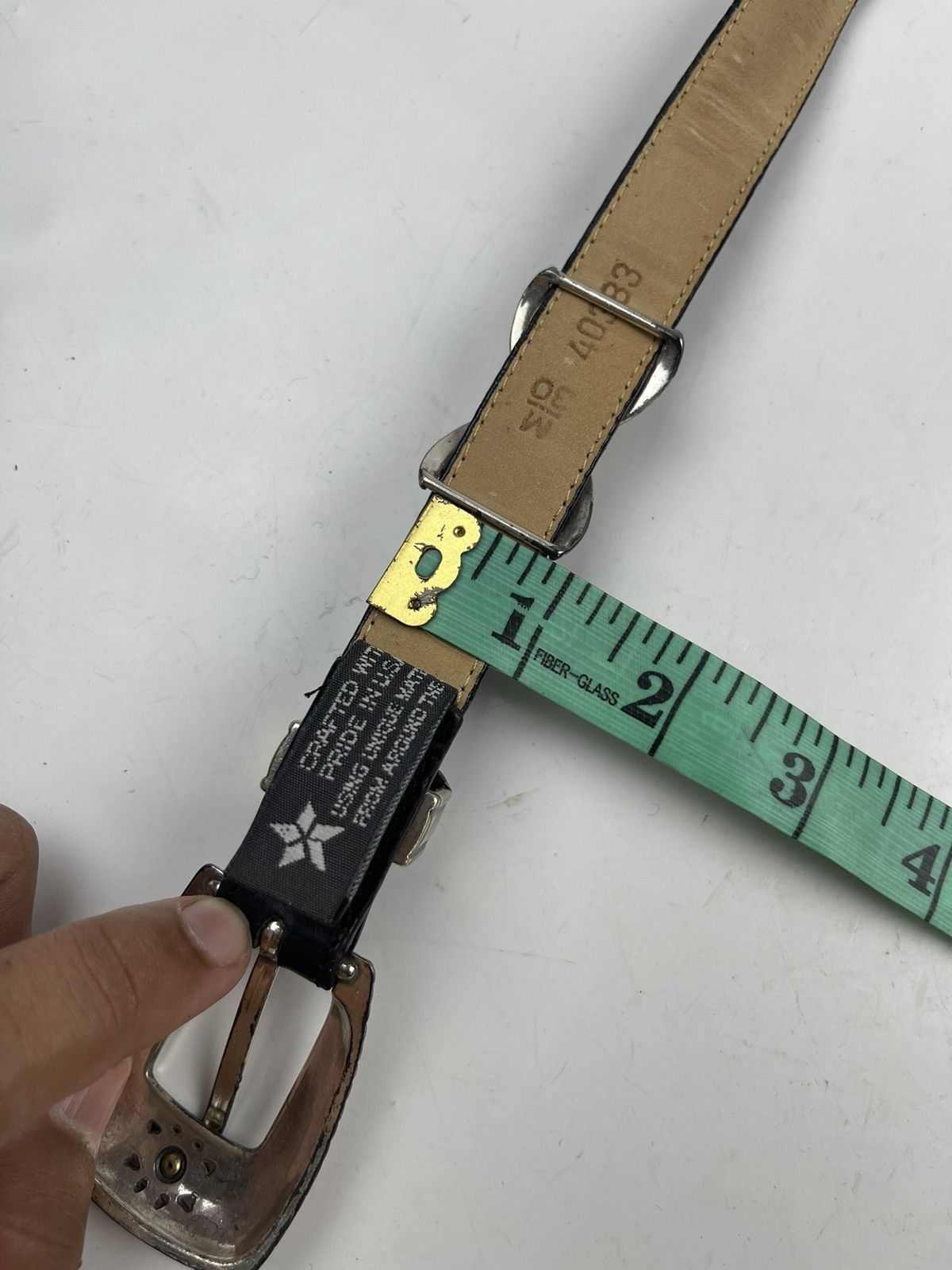 Brighton vintage studded leather belt tc27 Size 30 - 7 Thumbnail