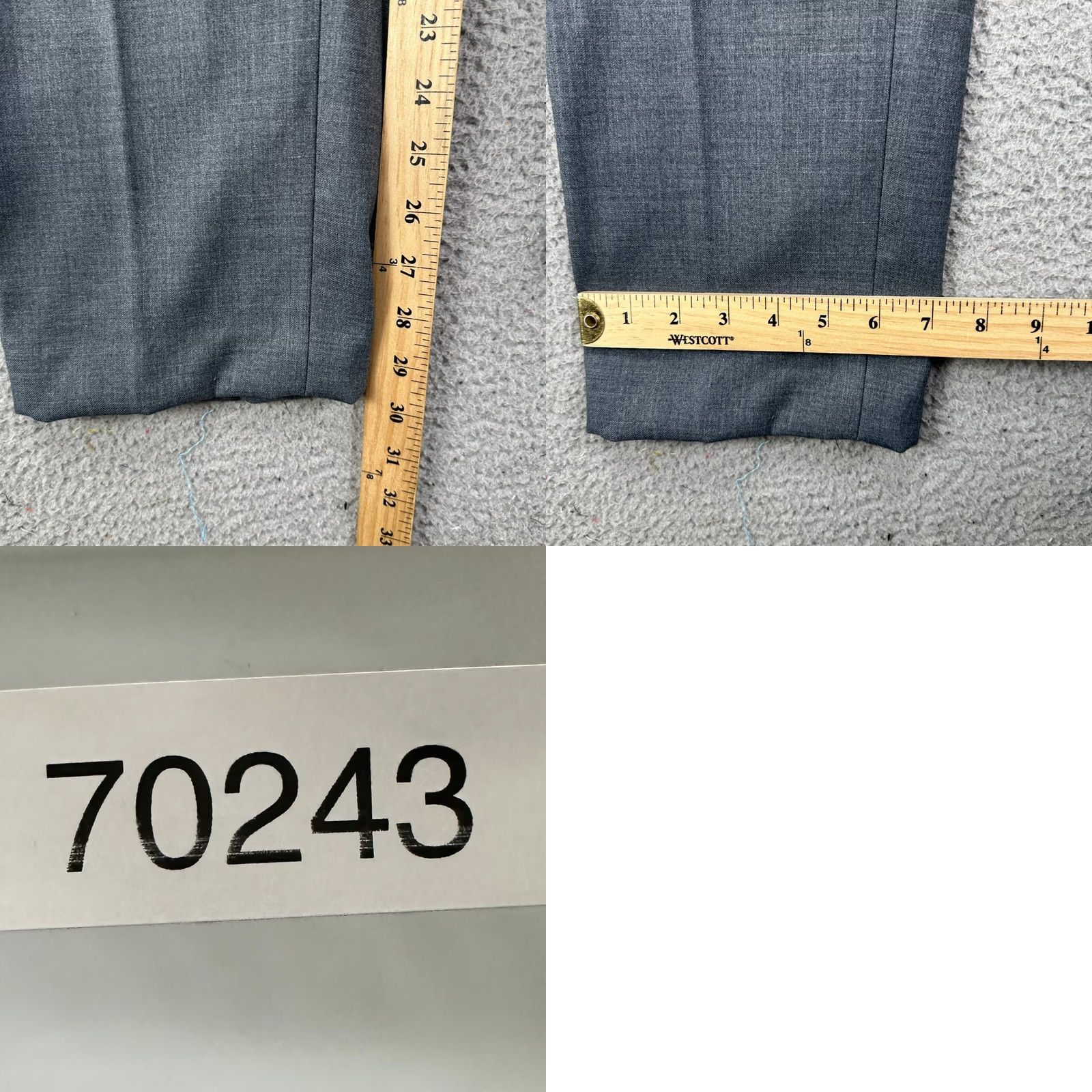 Vintage Maurizio Celletti Mens Dress Pants 34X32 Gray Flat Front Pocket Straight Leg NEW Size US 34 / EU 50 - 8 Thumbnail