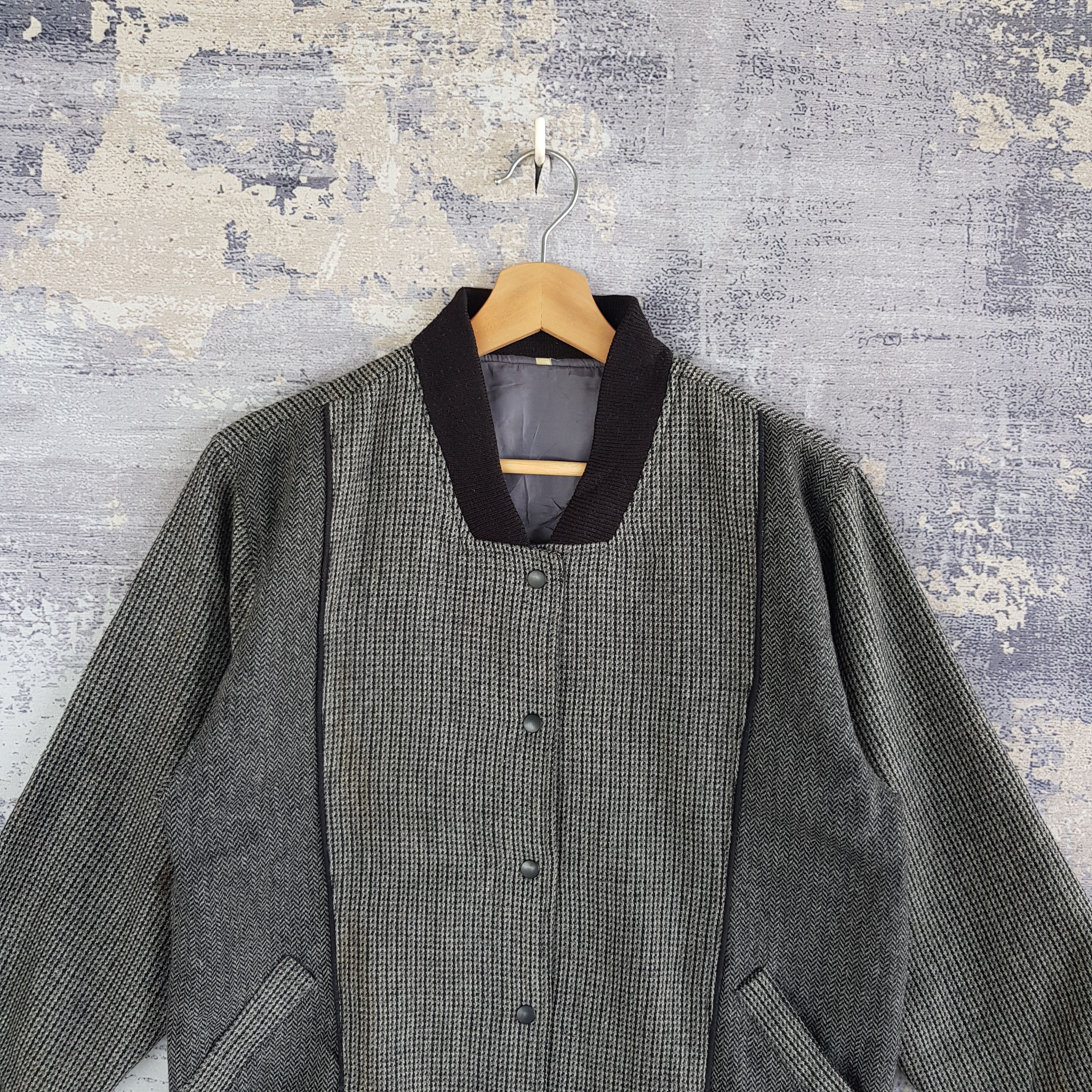 Japanese Brand × Vintage Vintage 90s Japanese Button Down Jacket Varsity Wool Jackets Size M / US 6-8 / IT 42-44 - 3 Thumbnail
