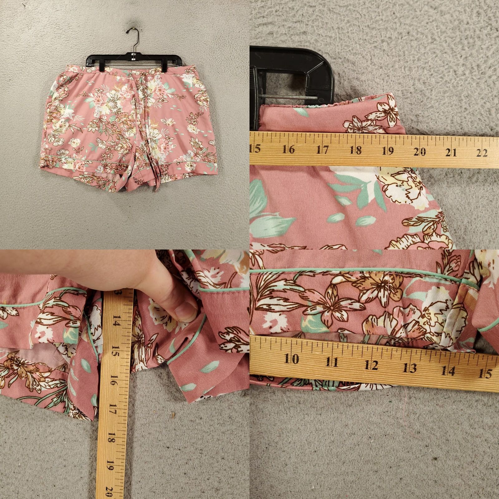 Vintage VINTAGE Cupcakes and Cashmere Pajama Set Womens 2XL Pink Shorts Button Up Shirt Top PJ Size XXL / US 16-18 / IT 52-54 - 8 Thumbnail